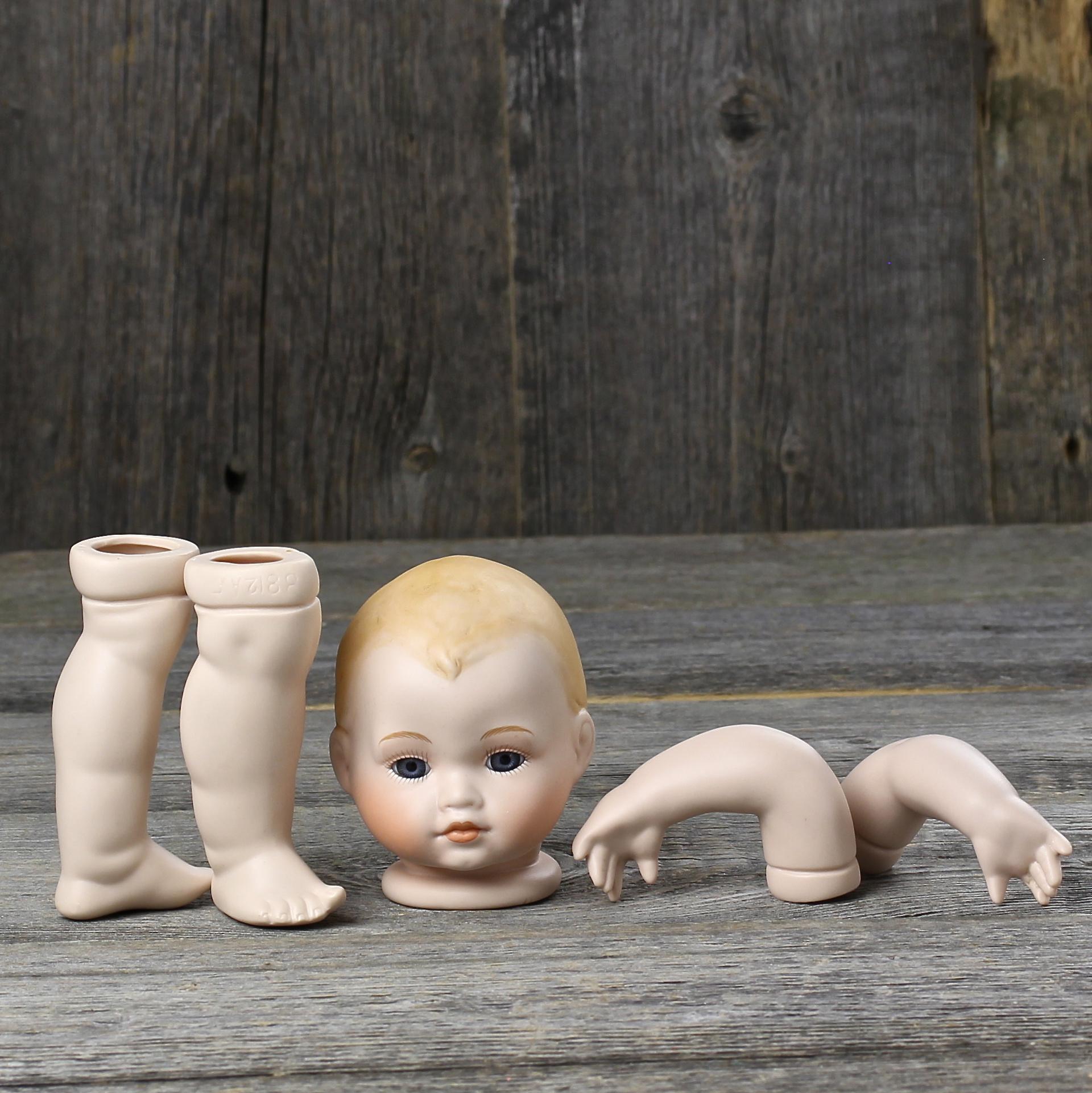 Винтажные английские детали для куклы младенца Alberon Фарфоровые ручки, ножки и голова
