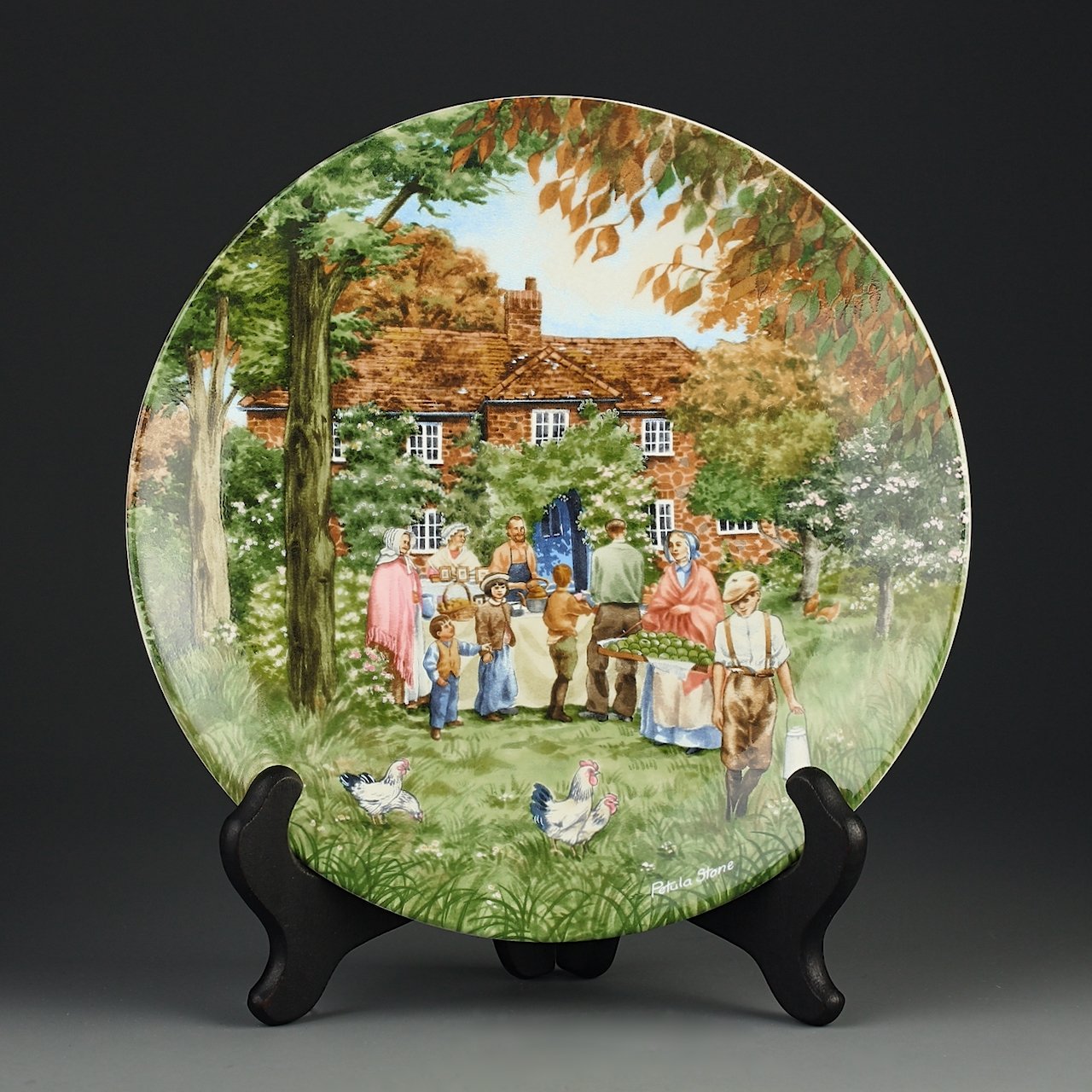 Винтажная декоративная тарелка Wedgwood "The Village Fete" Деревенский праздник