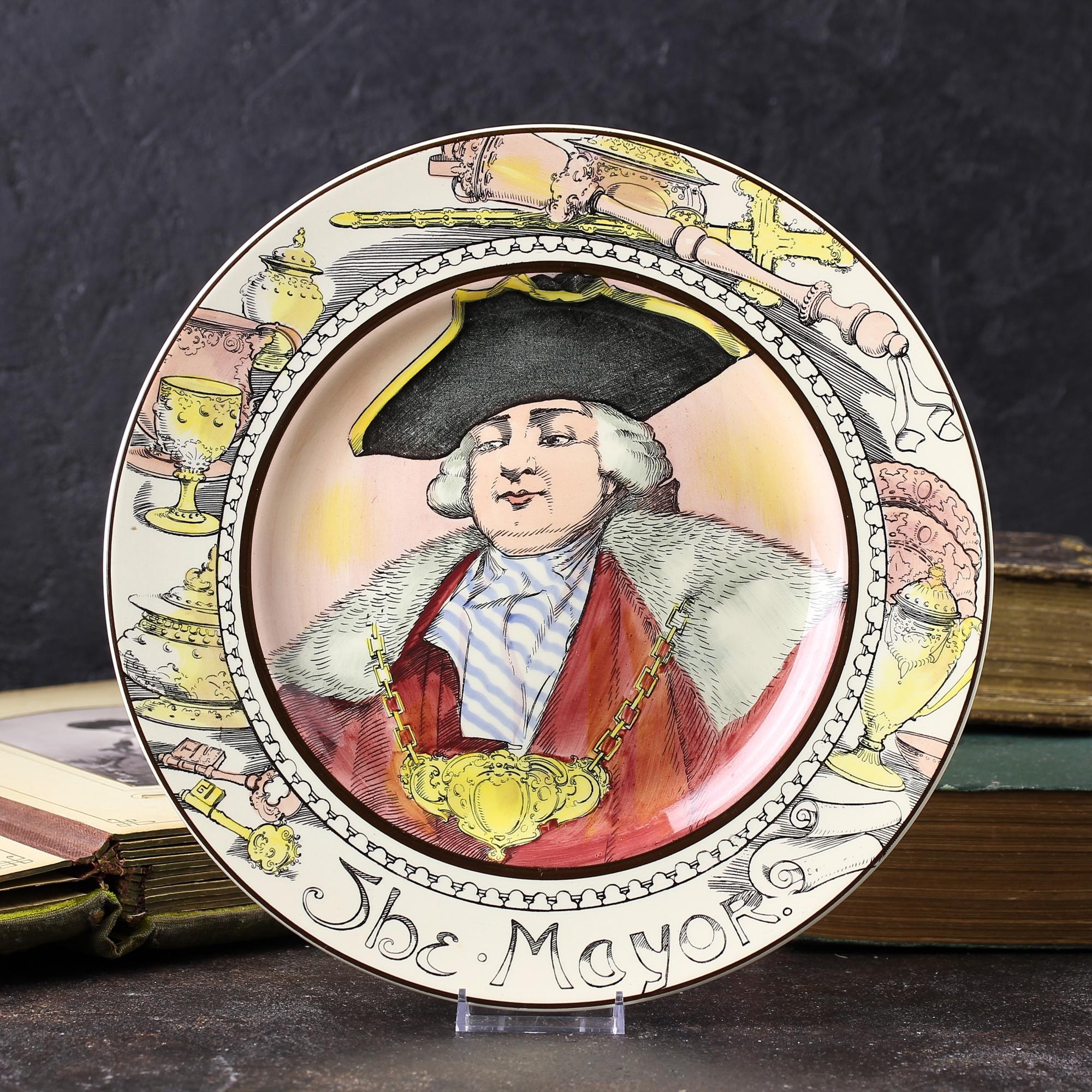 Антикварная декоративная тарелка Royal Doulton "The Mayor" Мэр