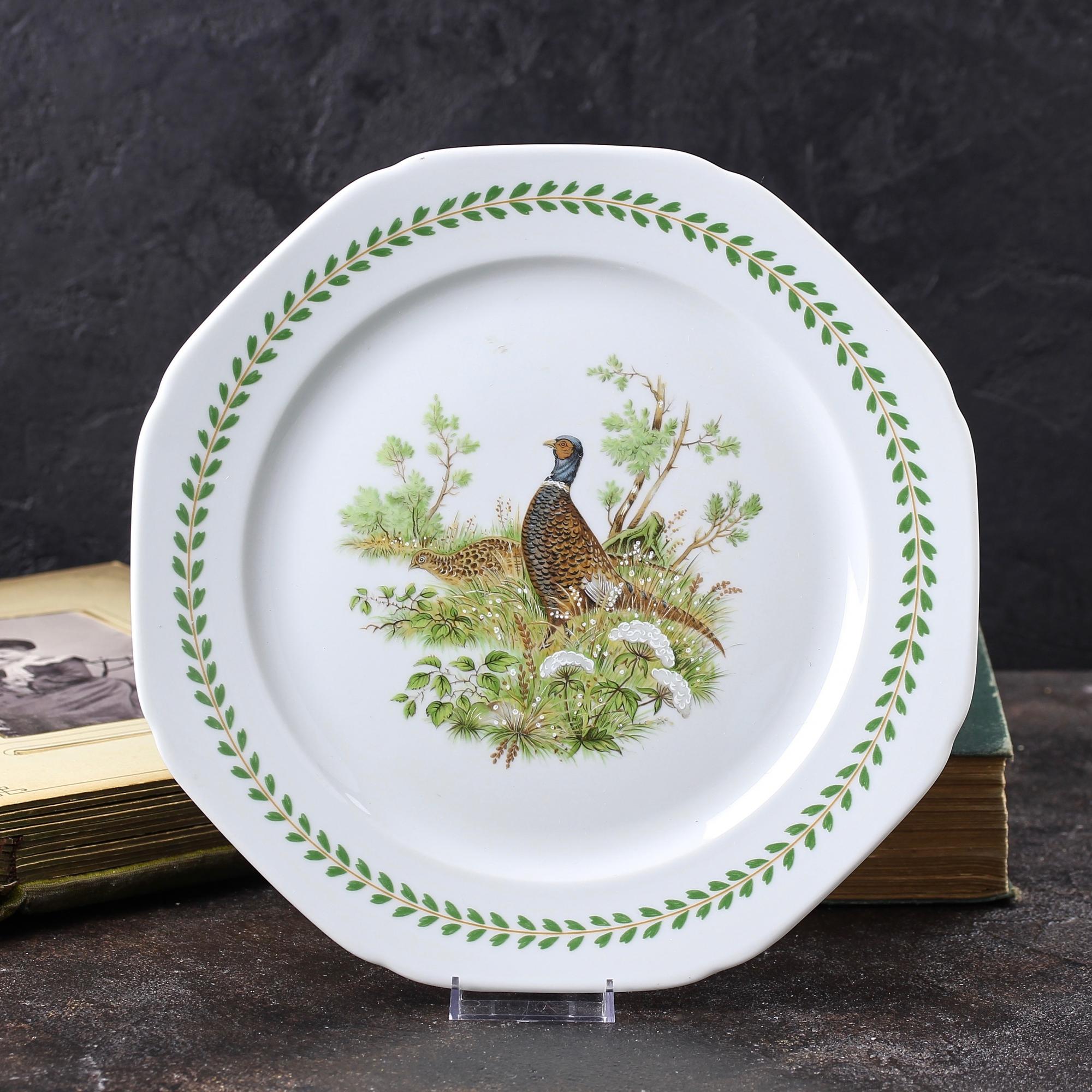 Винтажная тарелка с фазанами Vista Alegre