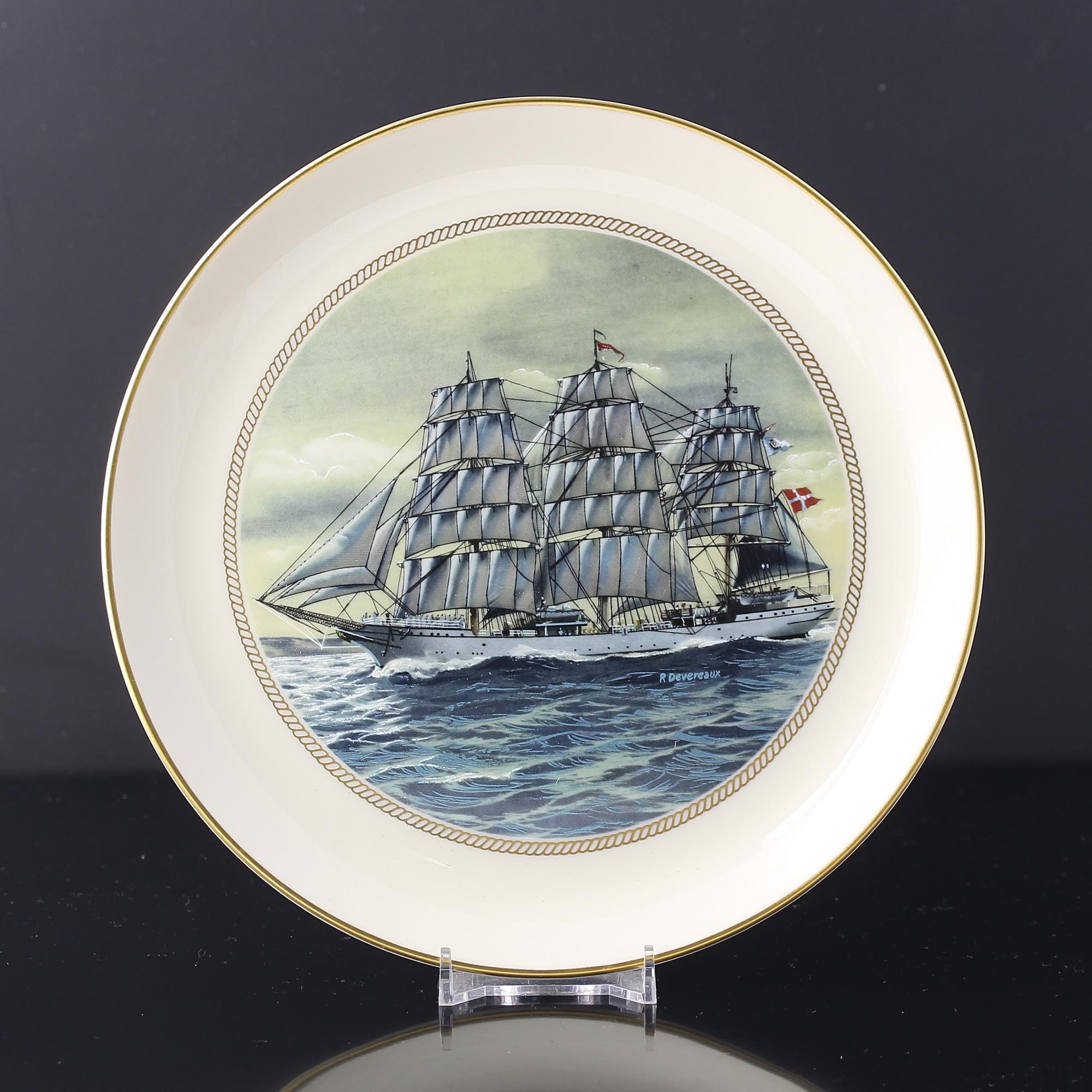 Винтажная тарелка Парусный корабль Danbury Mint Tall Ships Danmark