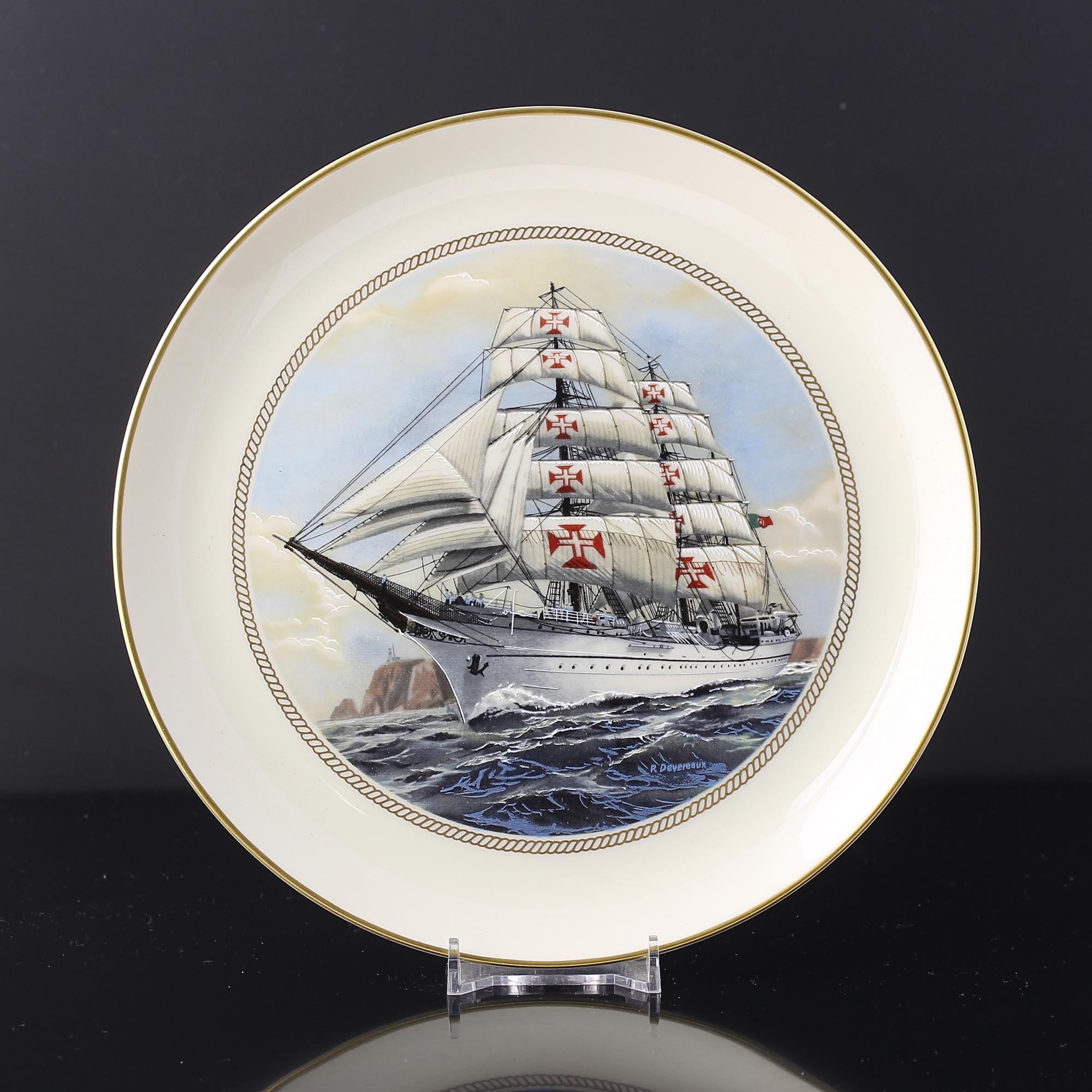 Винтажная декоративная тарелка Danbury Mint Парусное судно "Sagres"