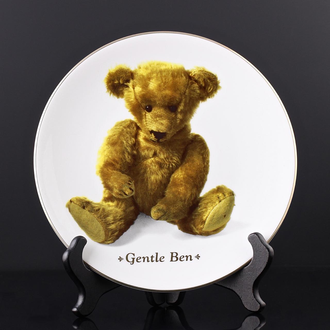 Тарелка винтажная декоративная настенная Фарфор Англия Мишка Тедди Royal Worcester Teddy Bear Gentle Ben