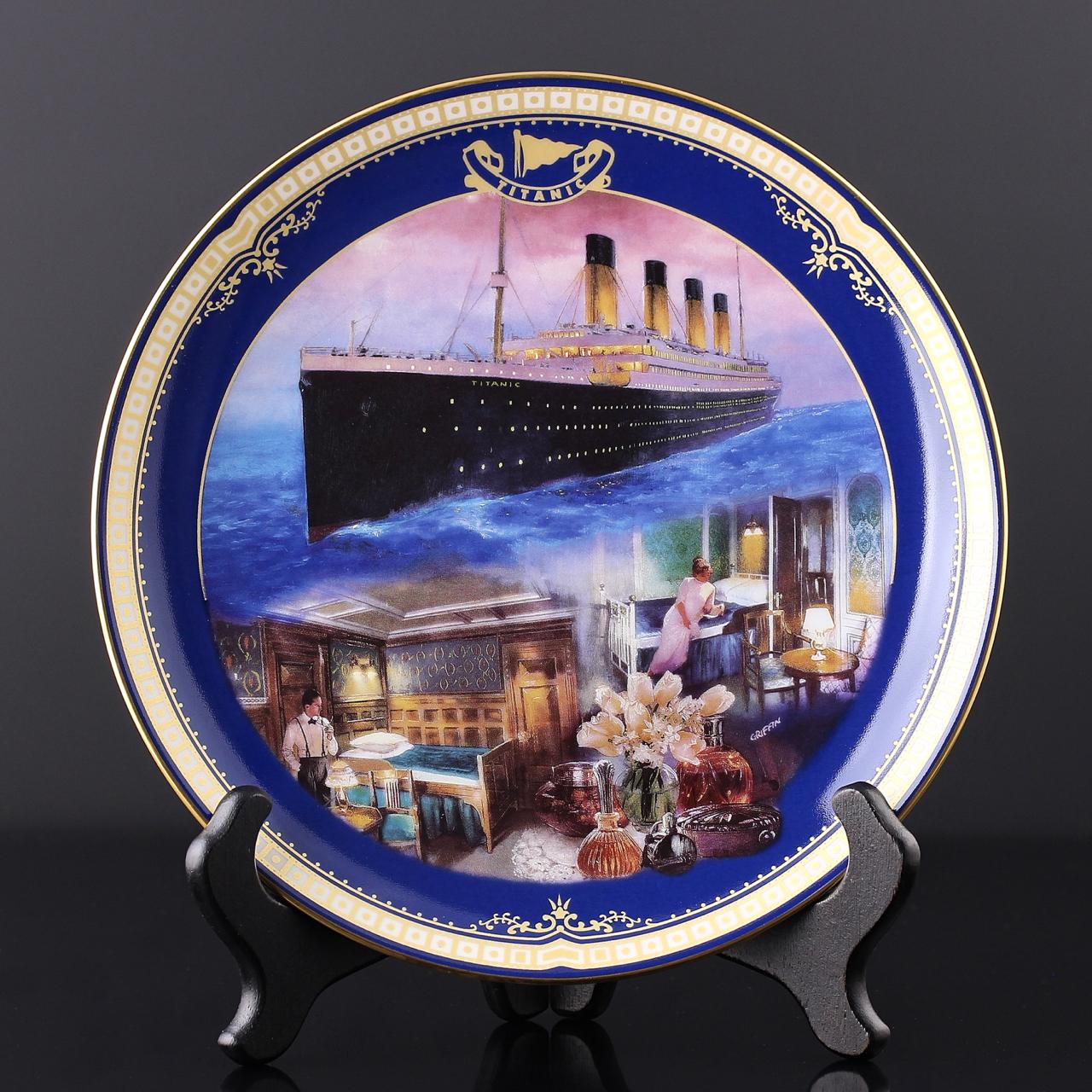 Винтажная декоративная тарелка Bradford Exchange "The First-Class Stateroom" Каюта первого класса на Титанике