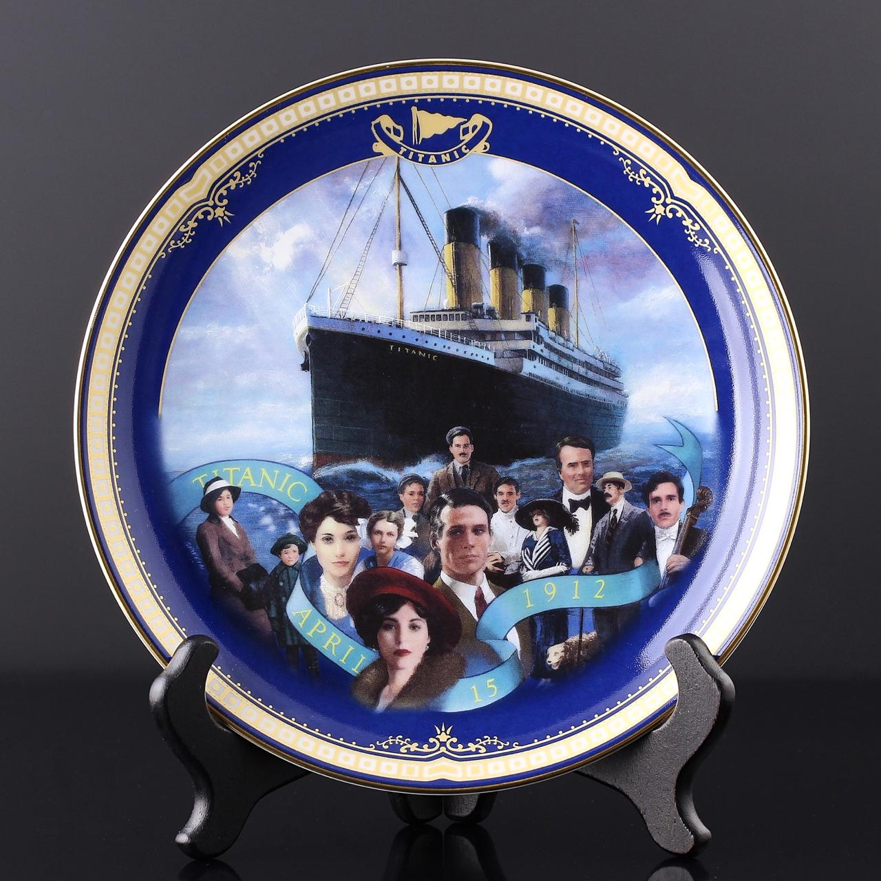 Винтажная декоративная тарелка Bradford Exchange "The Human Legacy" Титаник 15 апреля 1912