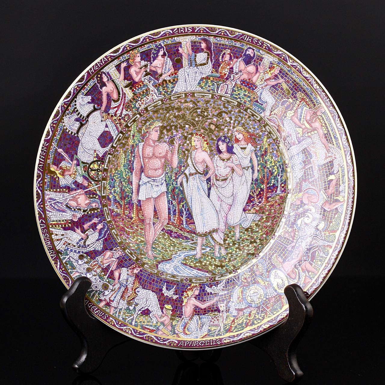 Винтажная декоративная тарелка Royal Worcester "Judgement of Paris" Суд Париса