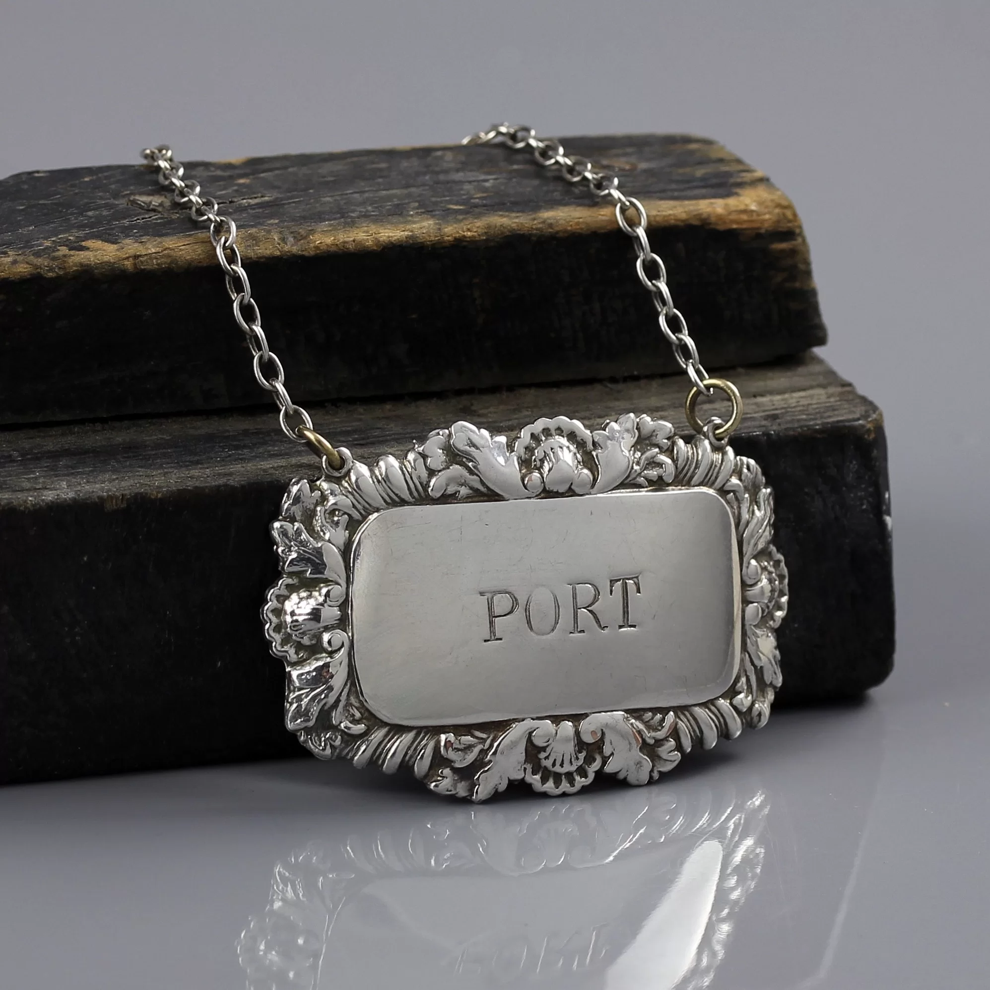 Антикварный английский лейбл для декантера Портвейн PORT Mappin & Webb