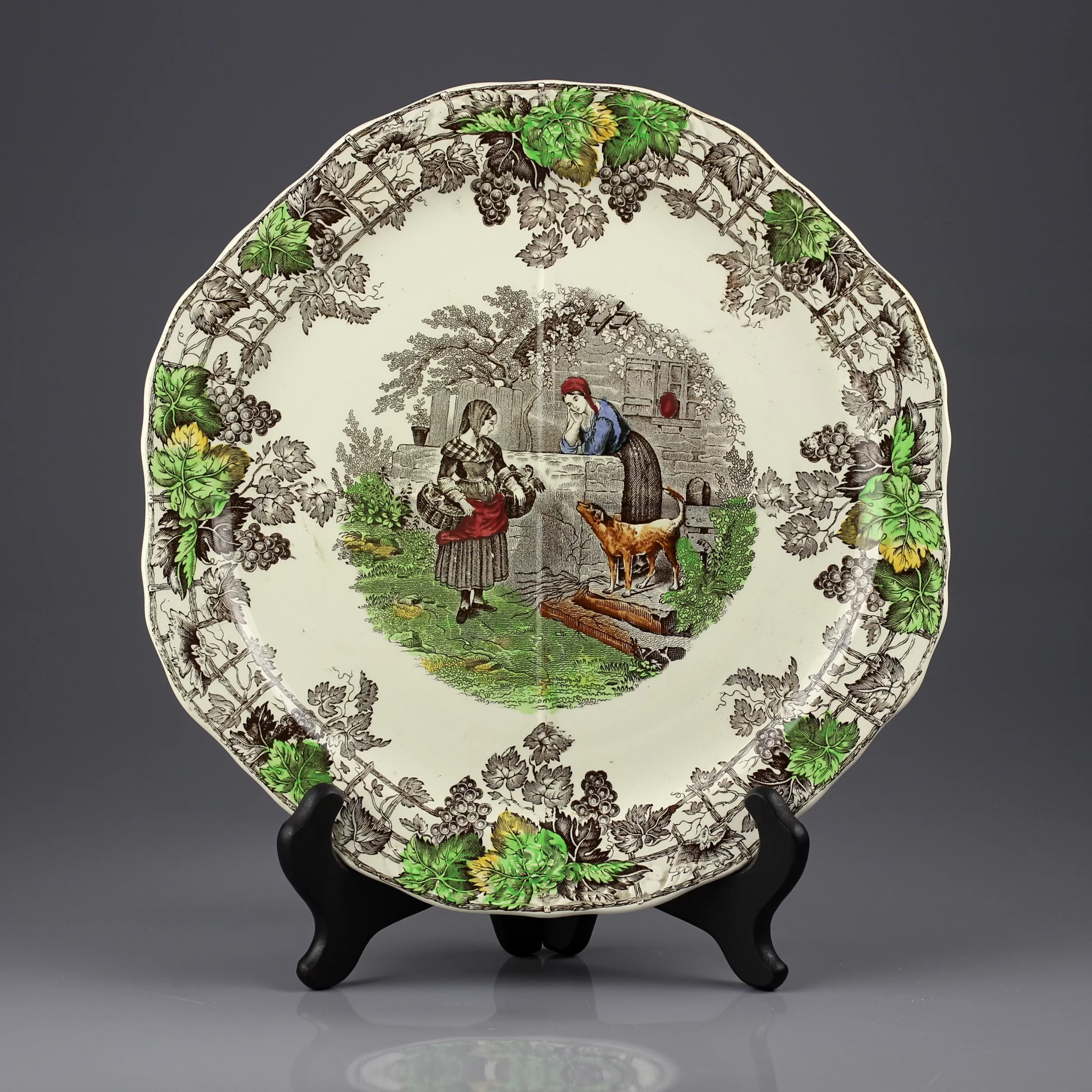 Винтажная английская тарелка для тостов и сэндвичей Spode Copeland Byron Series №1