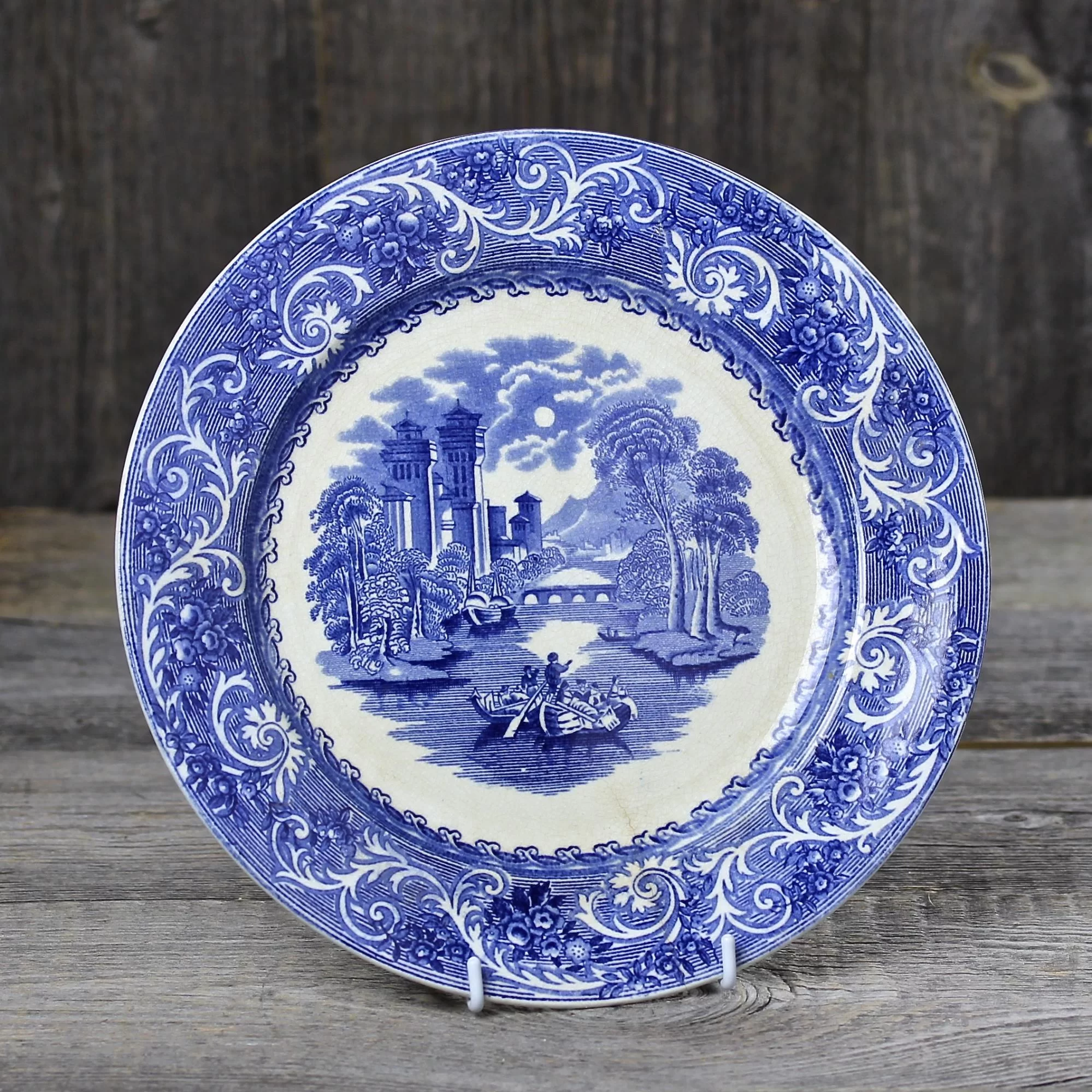 Тарелка антикварная Англия Рейн Wedgwood & Co Rhine 26,5 см