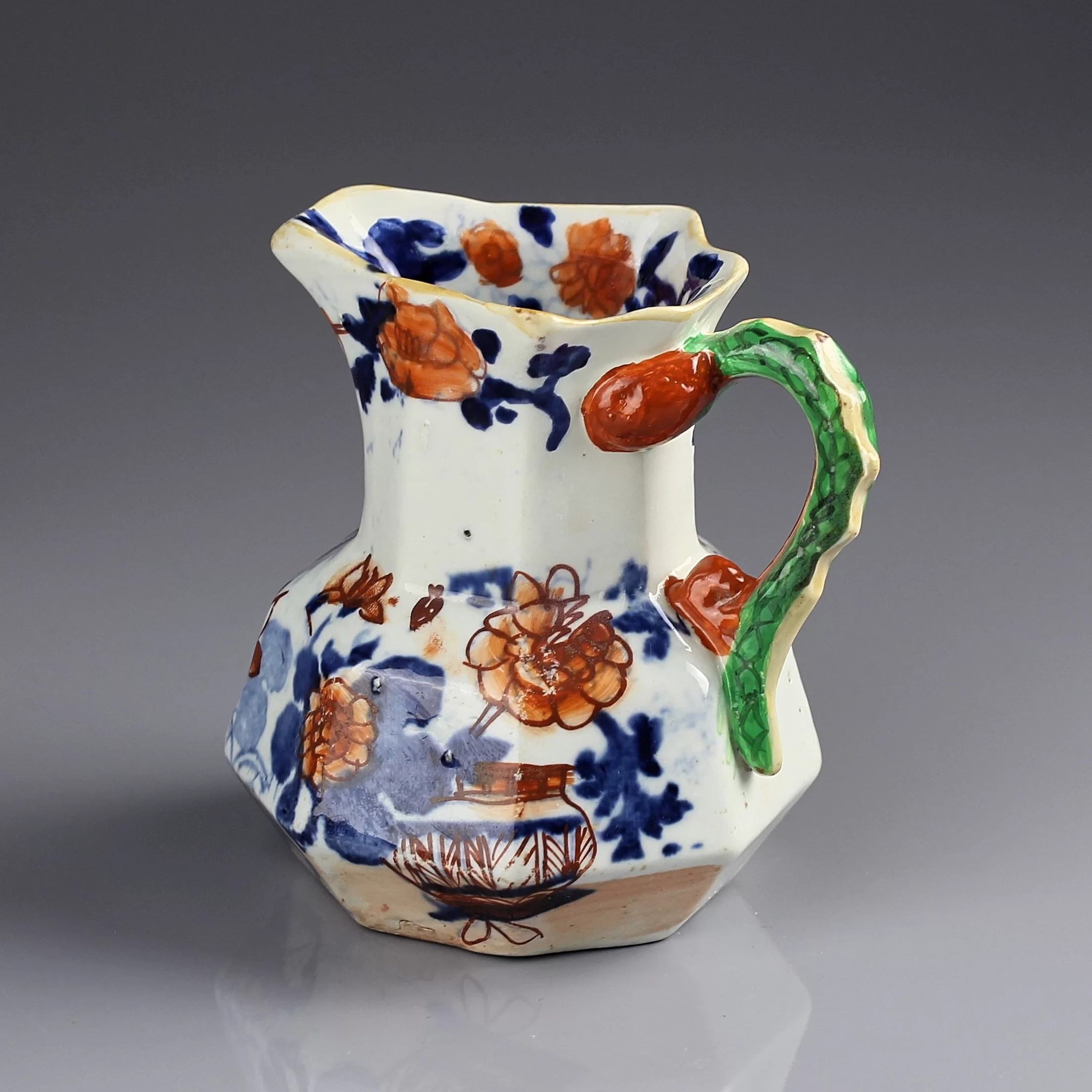 Антикварный английский кувшин для молока сливок Ironstone