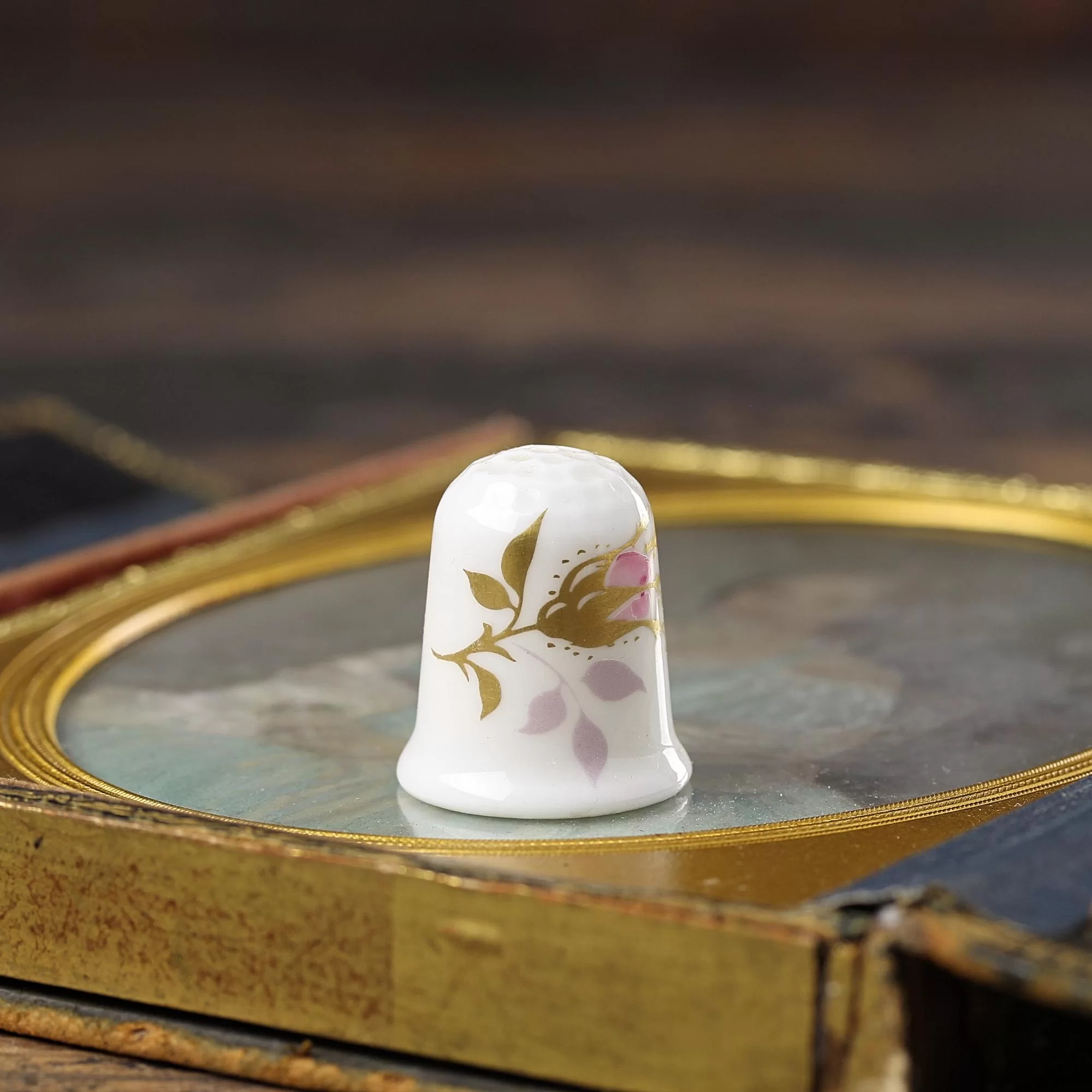 Винтажный английский напёрсток Coalport Роза