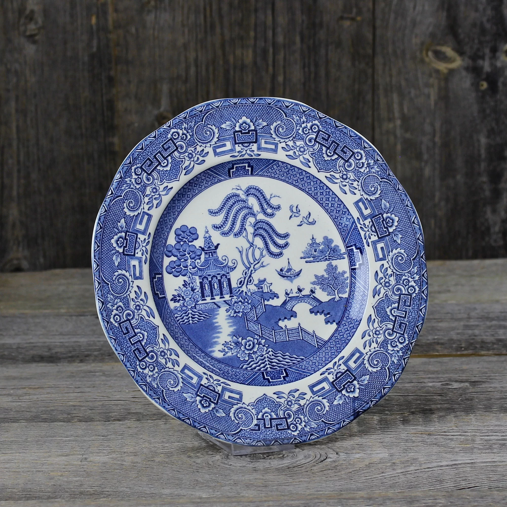 Винтажная тарелка Голубая ива Шинуазри Wedgwood & Co Blue Willow