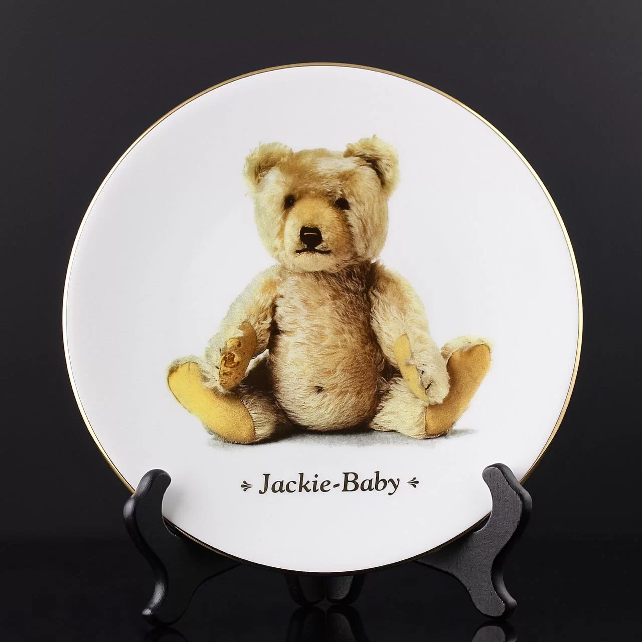Тарелка винтажная декоративная настенная Фарфор Англия Мишка Тедди Royal Worcester Teddy Bear Jackie-Baby