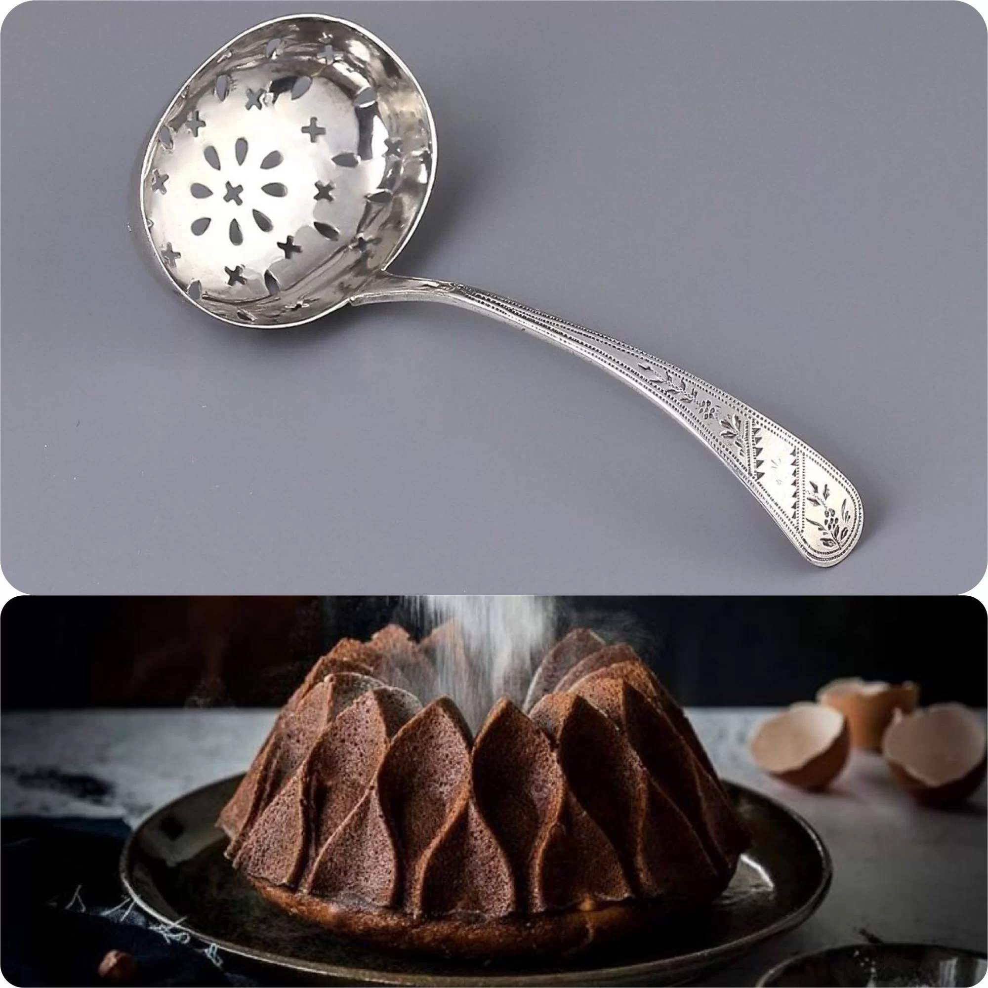 Антикварная английская ложка сифтер для сахарной пудры корицы Sifter Spoon Stephen Adam 1801 год
