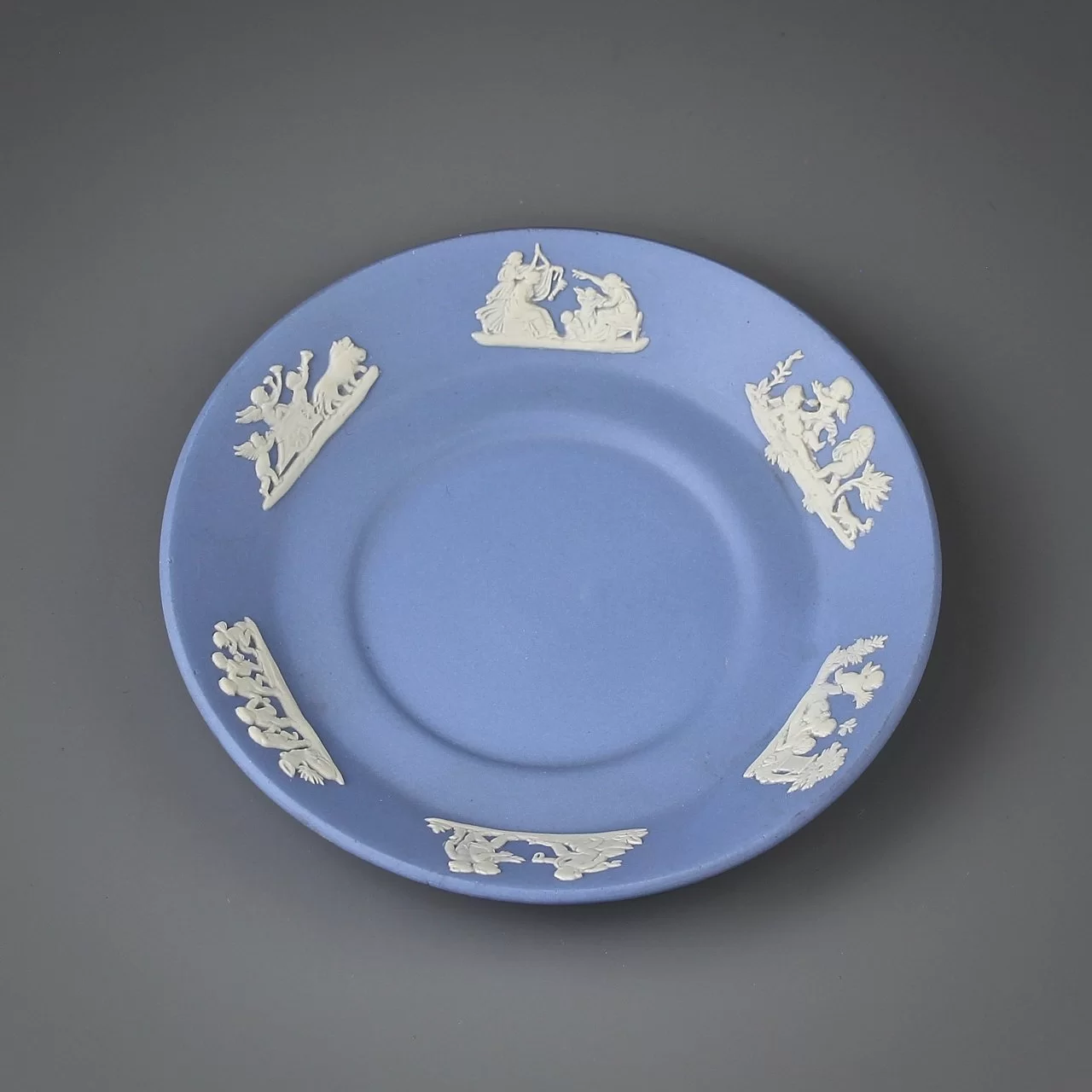 Винтажная тарелочка для мелочей Веджвуд Wedgwood Blue Jasperware