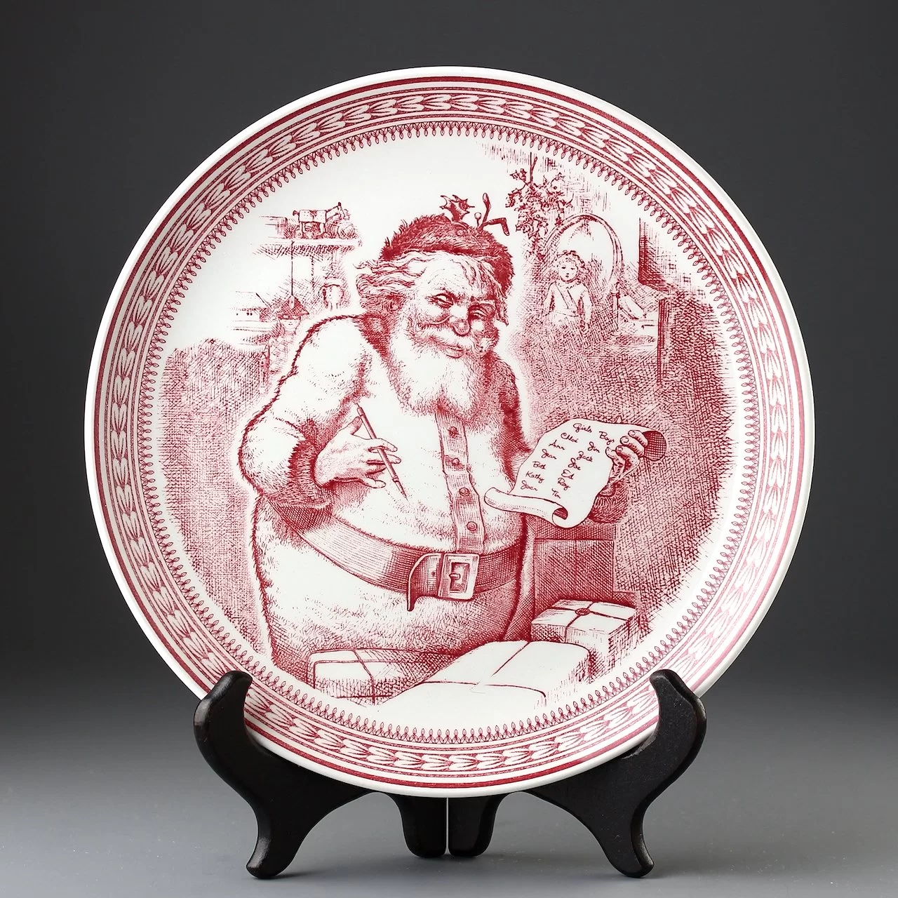 Тарелка винтажная Англия Дед Мороз Spode Saint Nick