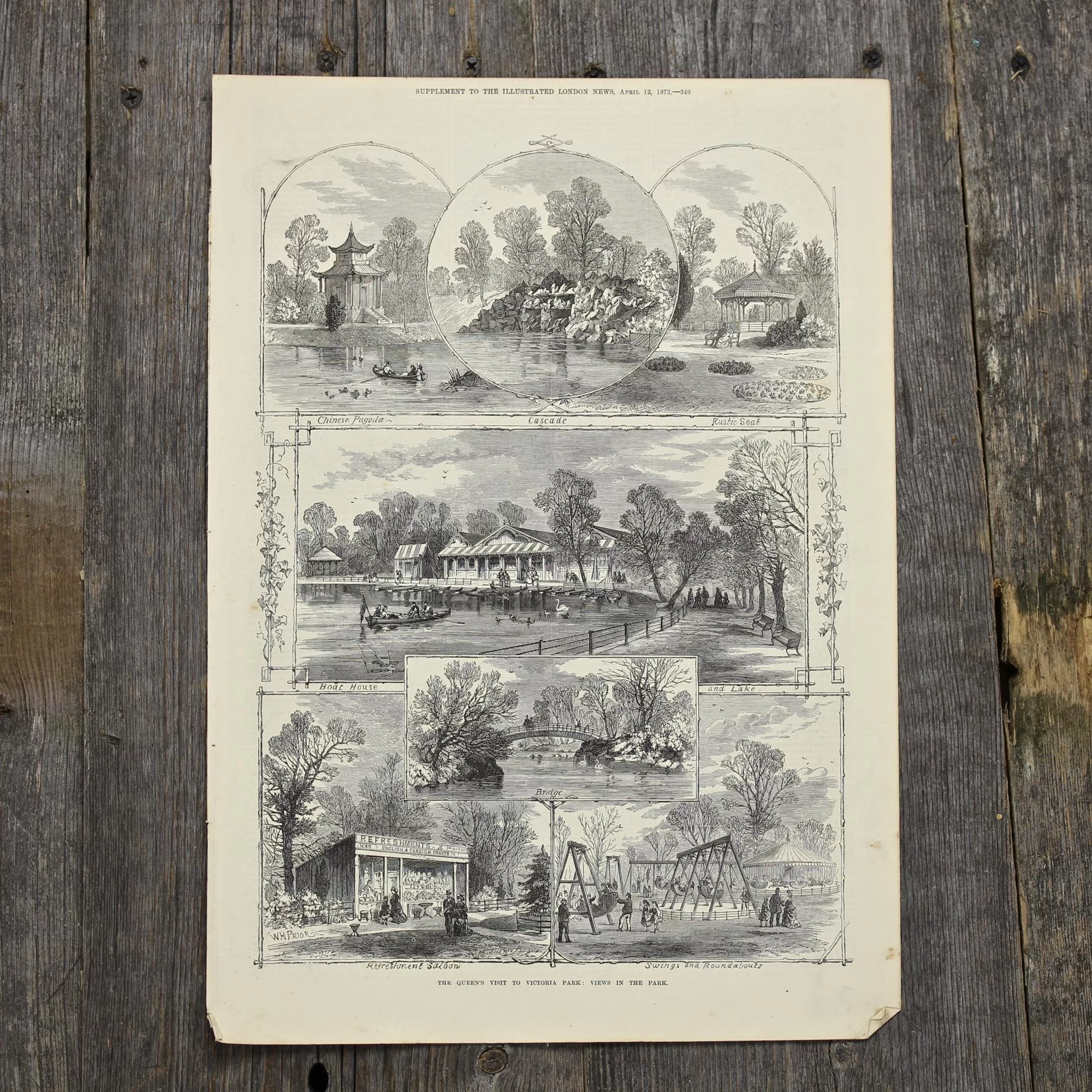 Антикварная иллюстрация The Illustrated London News The British Archeological Association Sheffield 1873