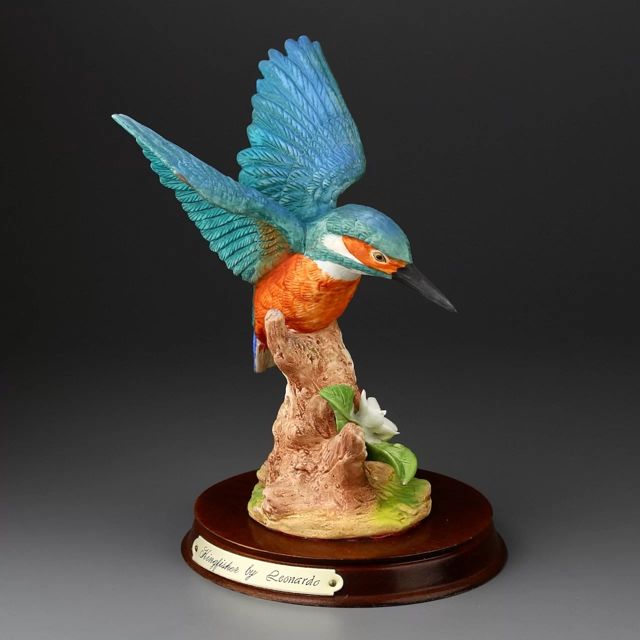 Винтажная статуэтка Зимородок Англия Leonardo Kingfisher