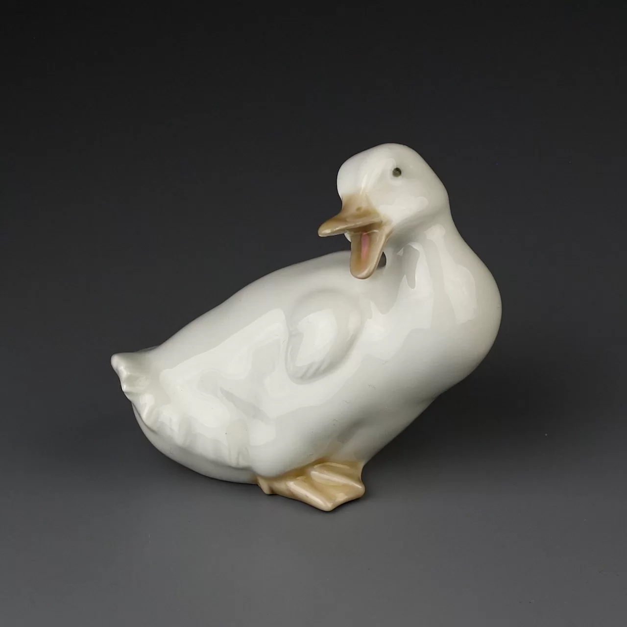 Винтажная фарфоровая статуэтка Испания Lladro NAO Duck Looking Back Утка