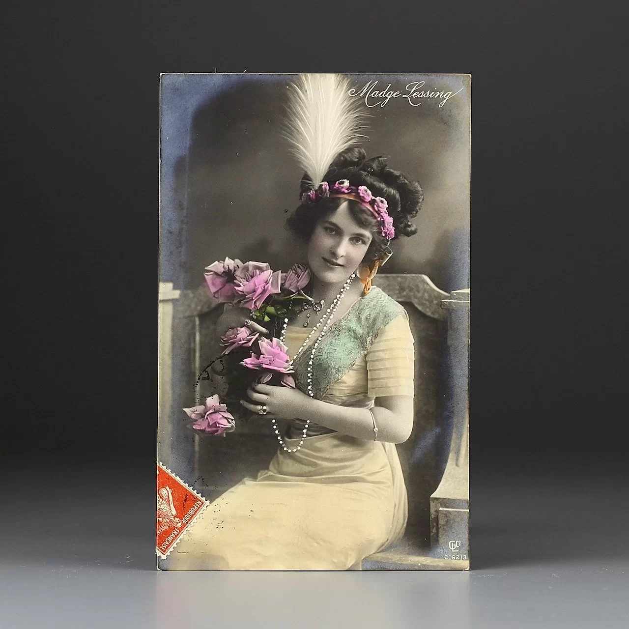 Антикварная почтовая открытка Madge Lessing Мэдж Лессинг Gustav Liersch Ser.2162/3