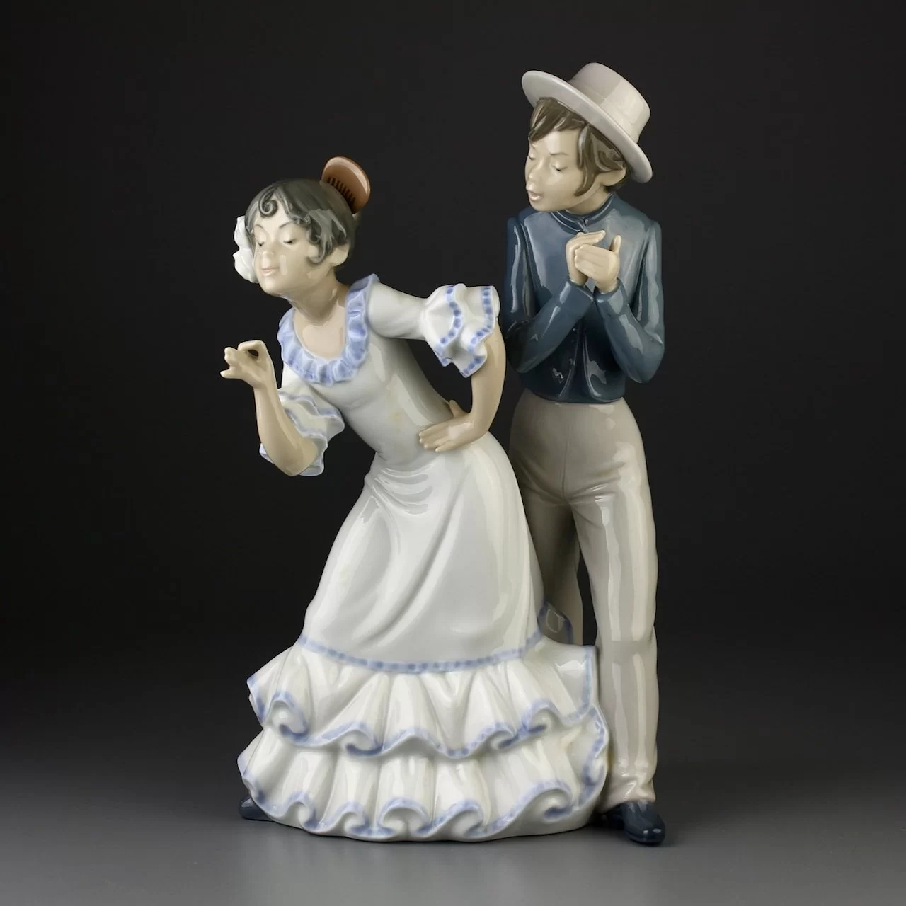 Винтажная фарфоровая статуэтка Цыганский ансамбль Танец Lladro NAO Gipsy Group