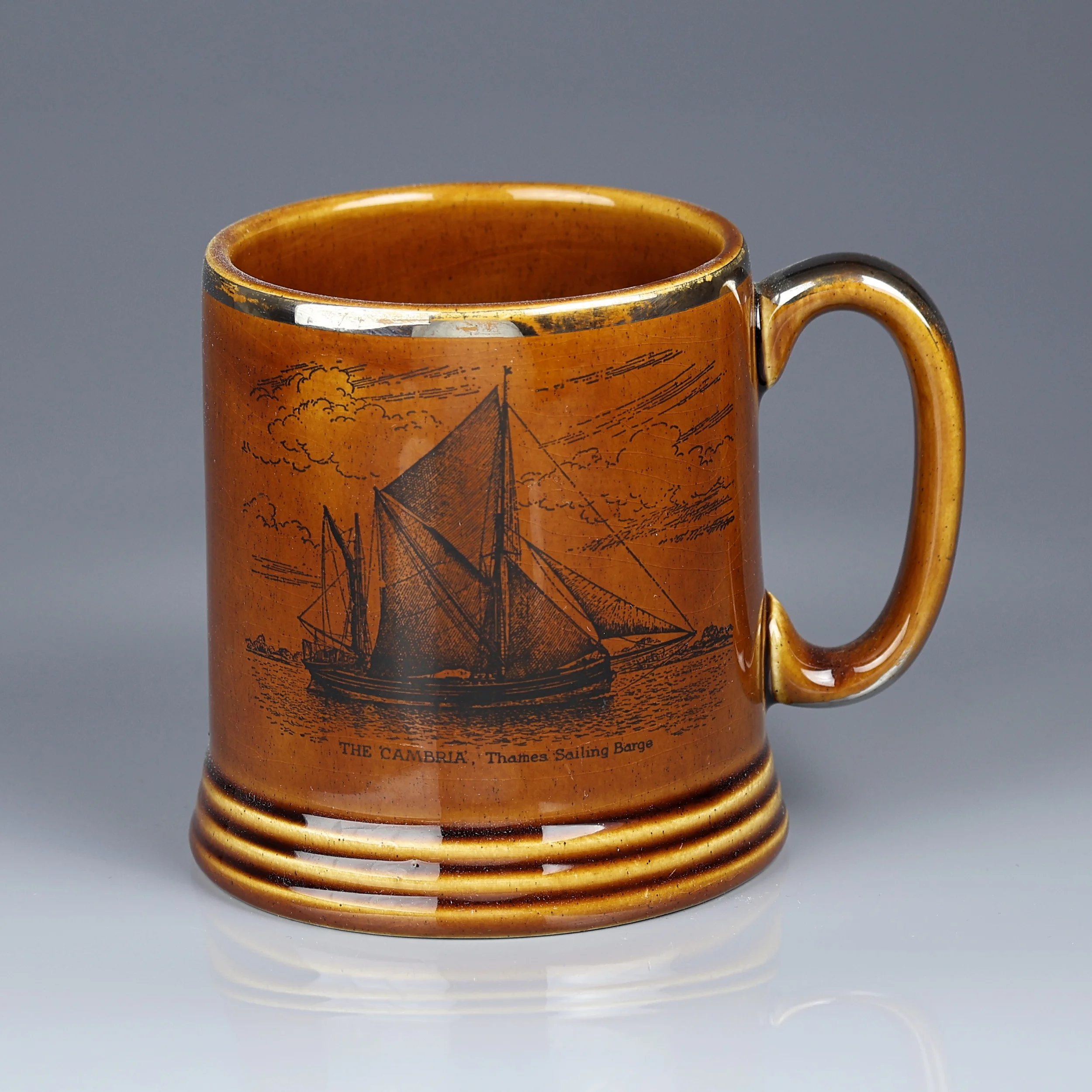 Винтажная английская кружка Lord Nelson The Cambria Thames Sailing Barge Maritime Trust