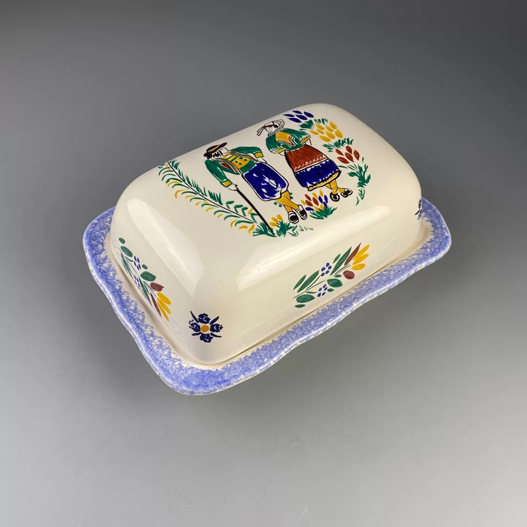 Винтажная французская маслёнка Ceramiques de Cornouaille