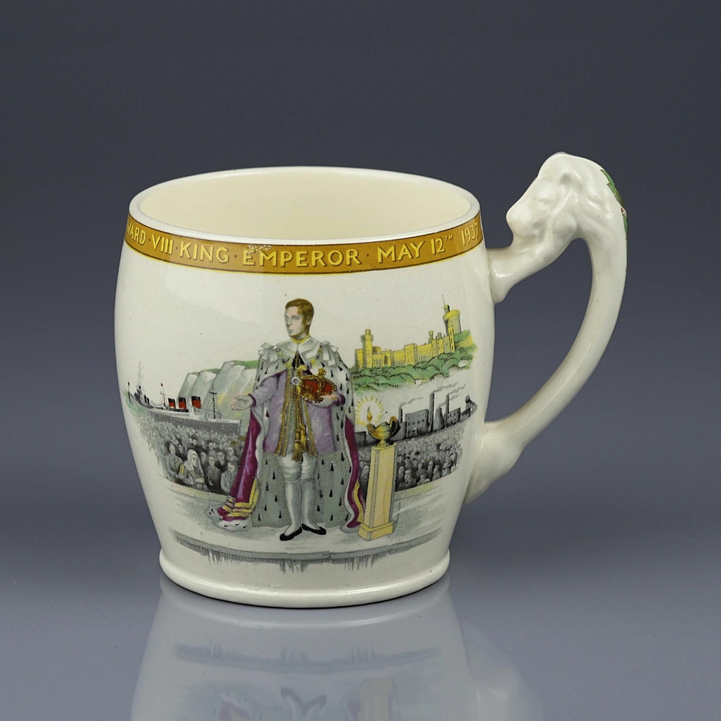 Винтажная памятная кружка к коронации Эдуарда VIII Англия Copeland Thomas Goode & Co 1937 год