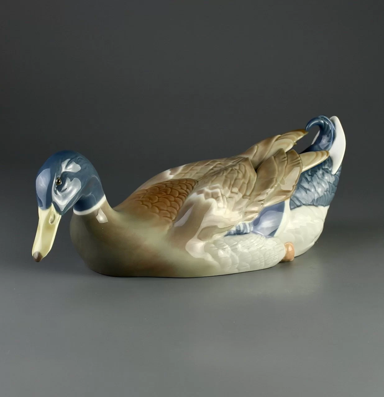 Винтажная фарфоровая статуэтка Испания Lladro 5288 Mallard Duck Утка кряква