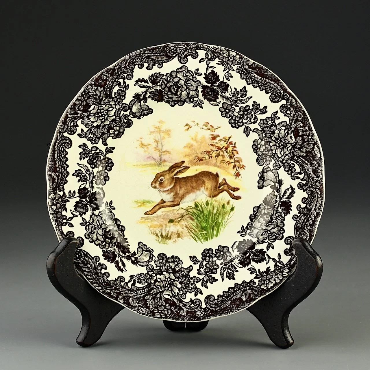 Винтажная английская тарелка Заяц Royal Worcester Palissy Game Series