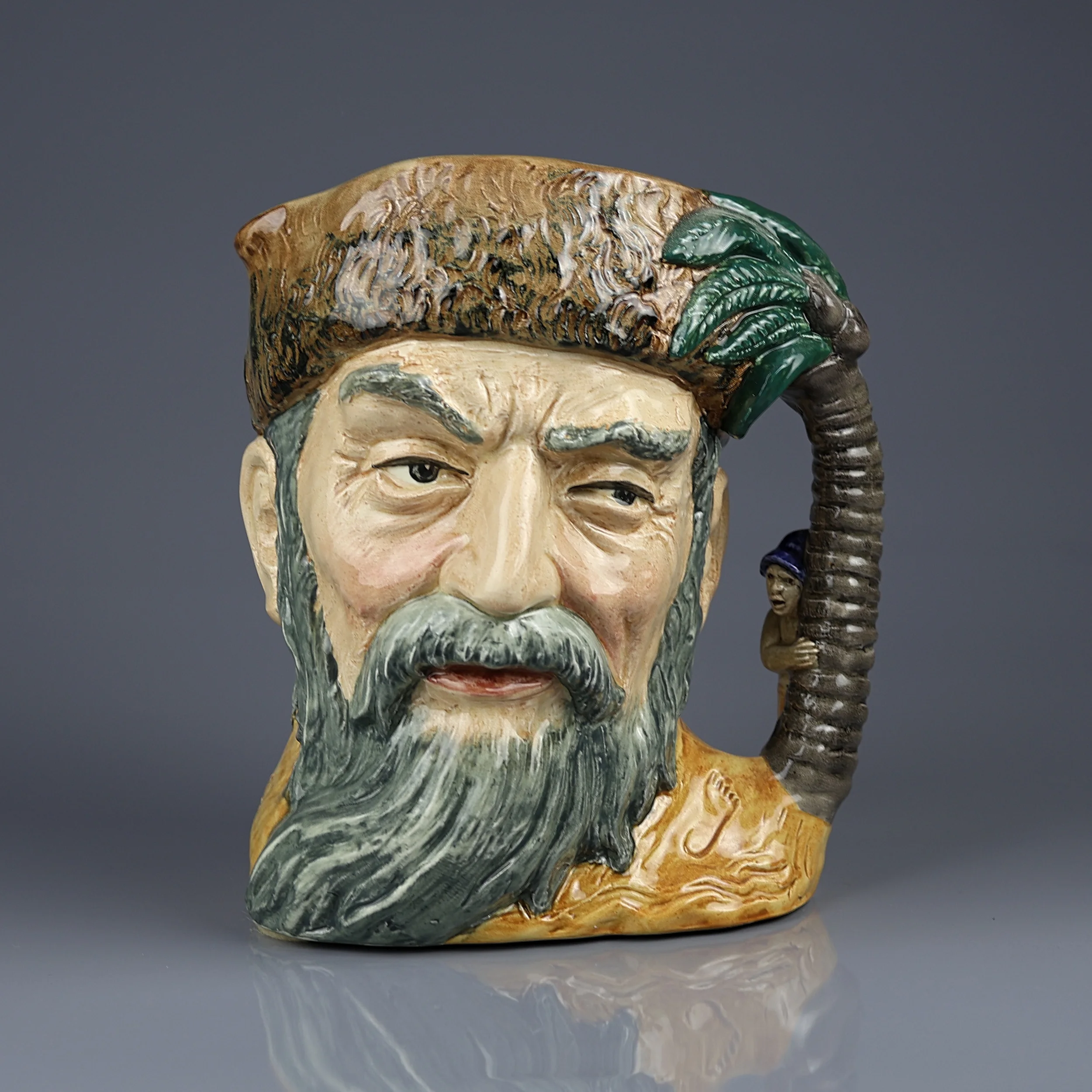 Винтажный английский кувшин Робинзон Крузо Royal Doulton D6532 Robinson Crusoe Toby Character Jug