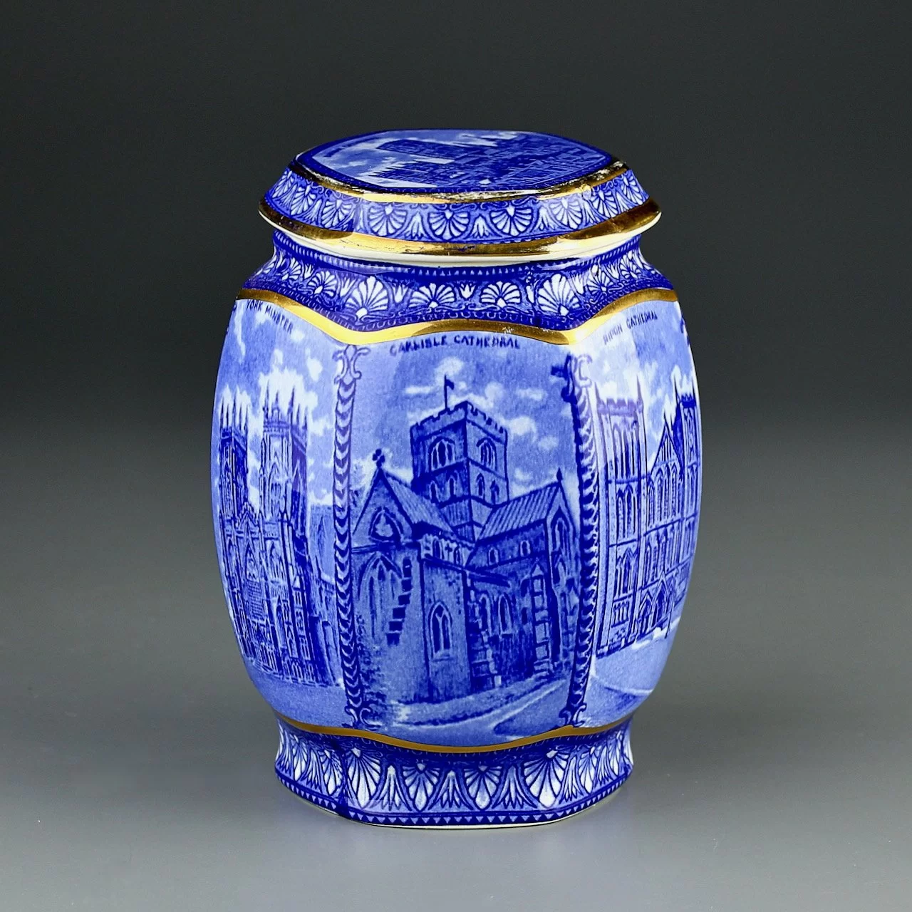 Винтажная английская чайница имбирница Соборы Англии Wade Potteries Ringtons