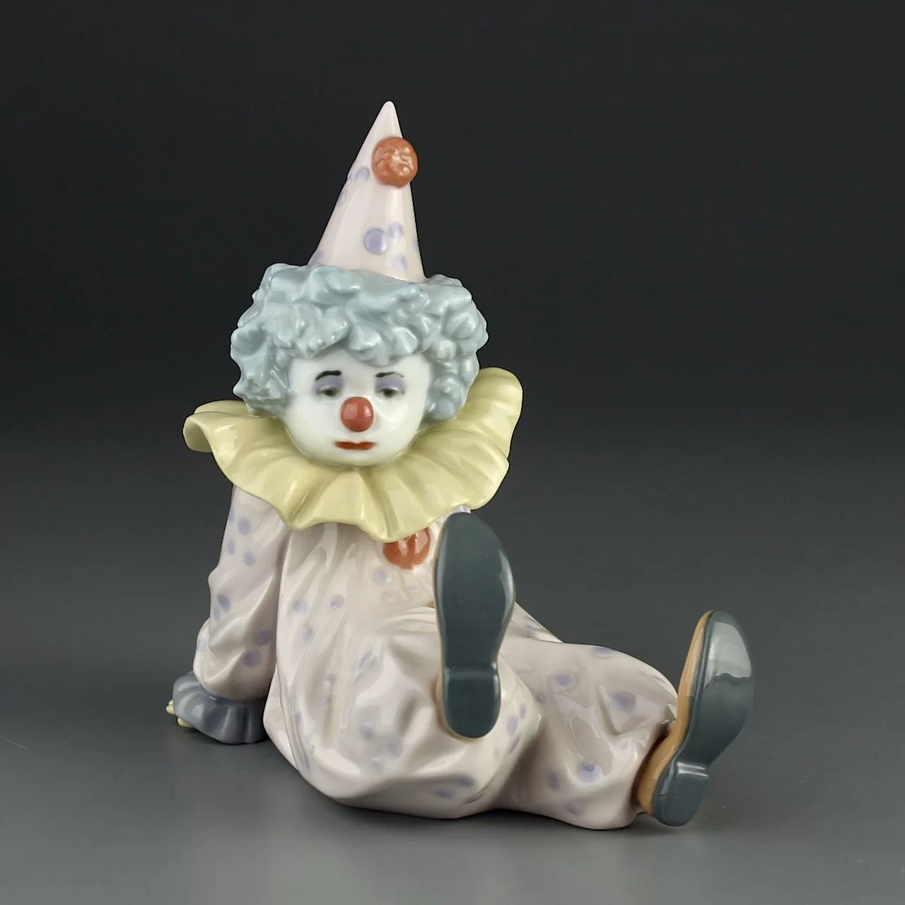 Винтажная фарфоровая статуэтка Испания Клоун Lladro 5812 Tired Friend