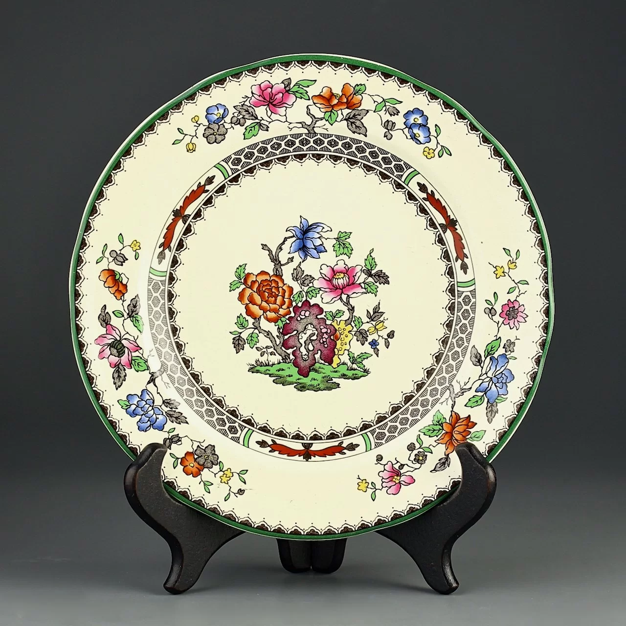 Винтажная английская тарелка Китайская роза Spode Chinese Rose