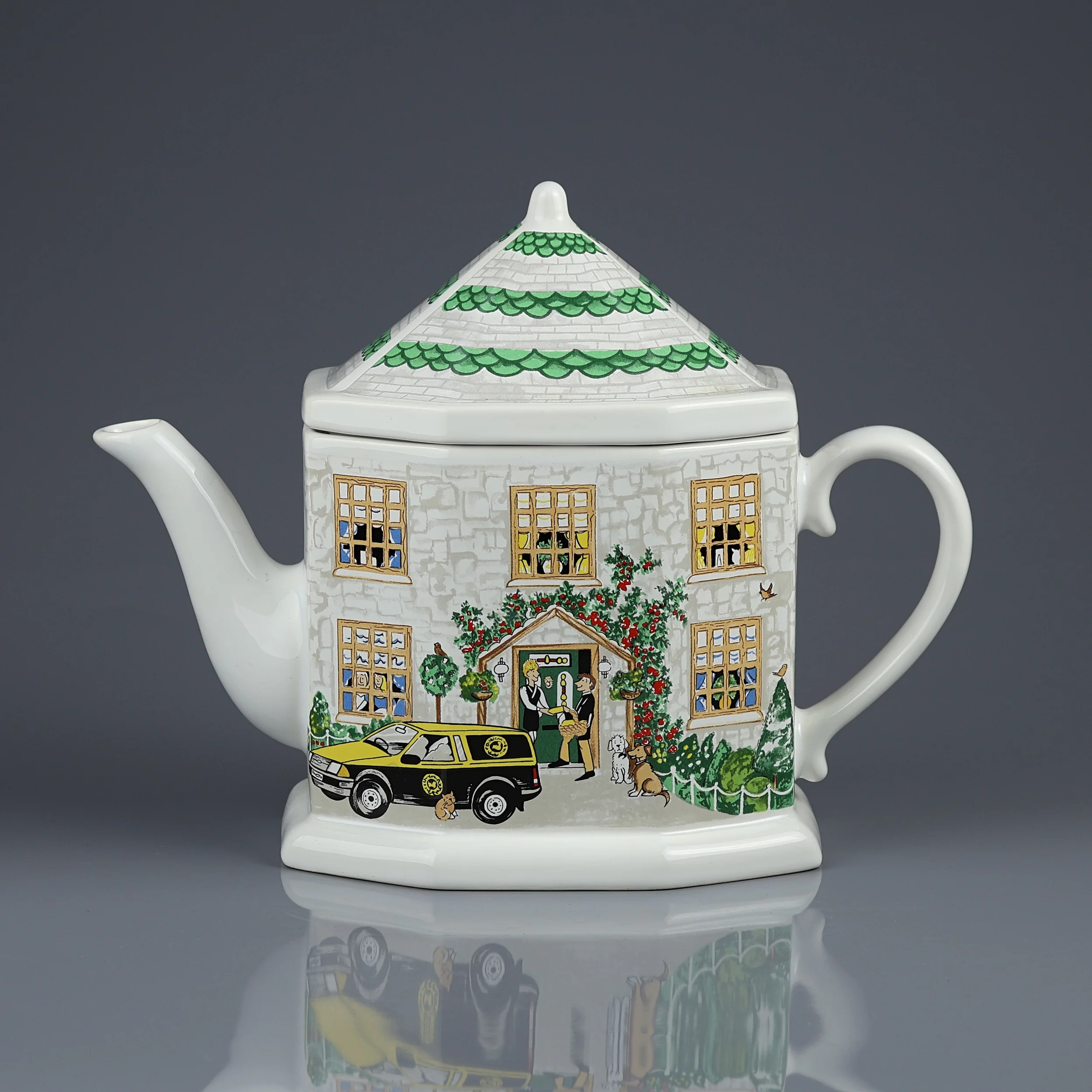 Английский коллекционный чайник Домик Wade Ceramics for Ringtons 1980s Collectors Teapot