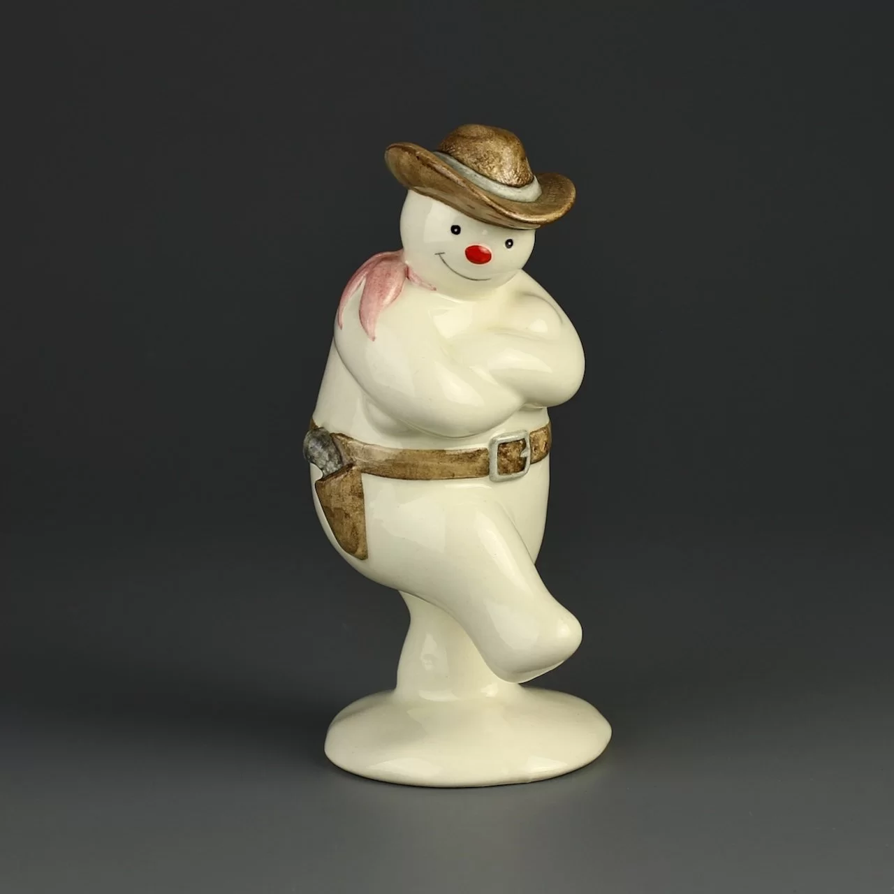 Винтажная английская статуэтка Снеговик ковбой Royal Doulton Cowboy Snowman