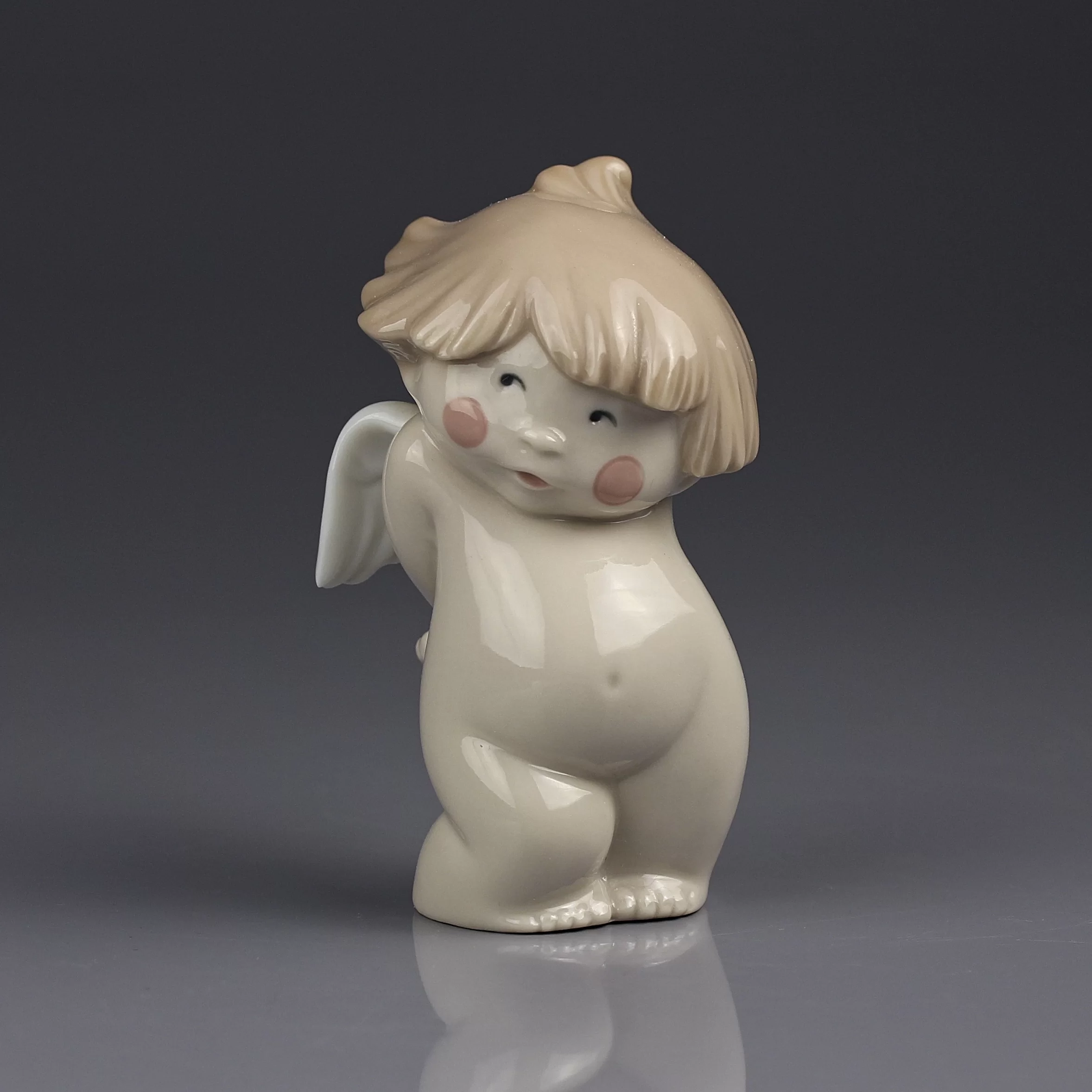 Винтажная фарфоровая статуэтка Ангел Испания NAO Lladro 5012 Naughty me