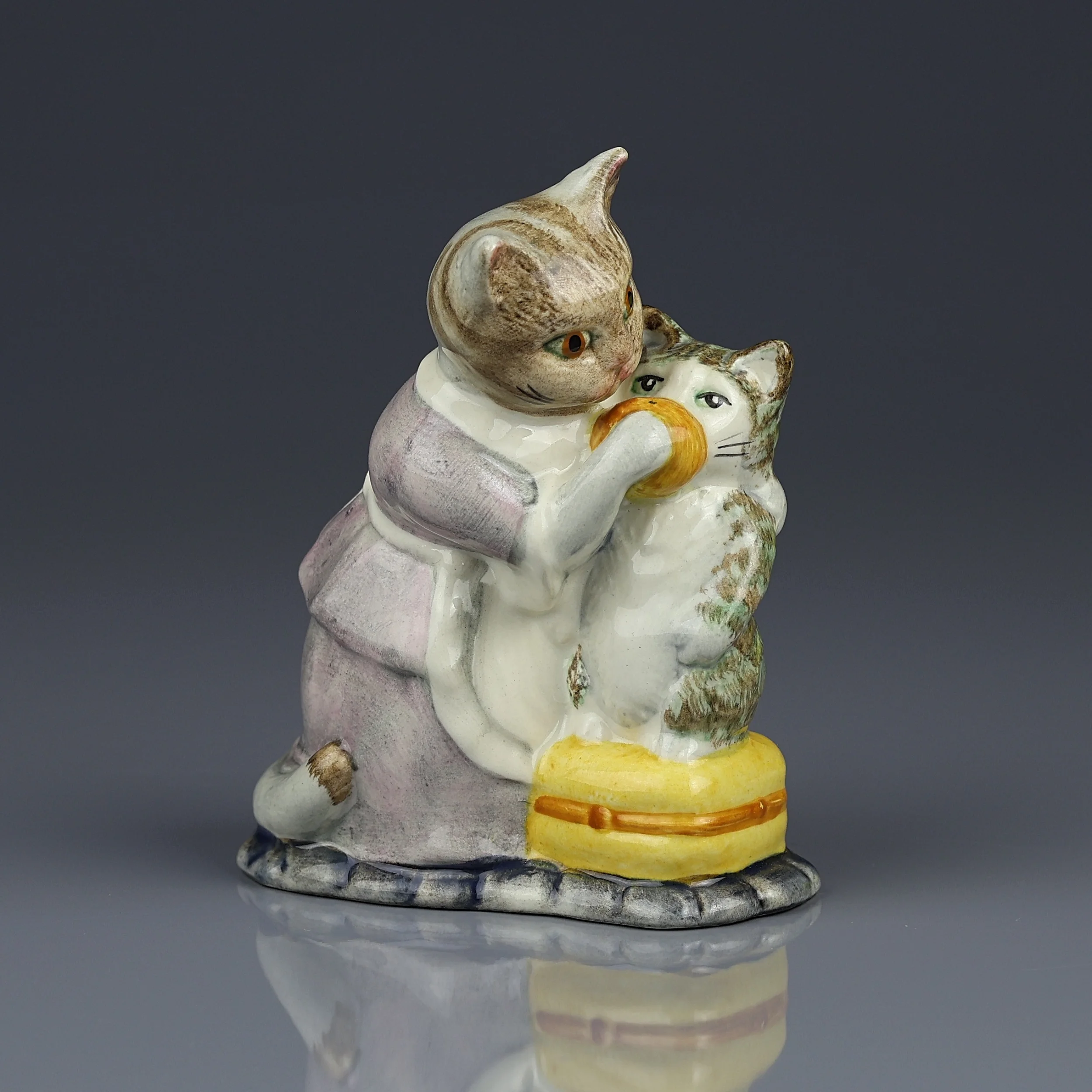 Винтажная английская статуэтка Кошка с котёнком Англия Beatrix Potter Beswick Tabitha Twitchit and Miss Moppet