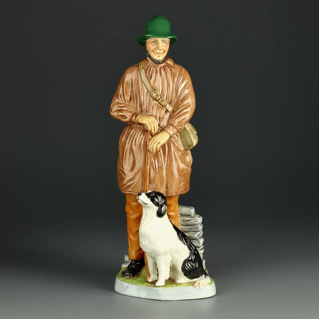 Винтажная английская статуэтка Пастух с собакой Coalport Shepherd