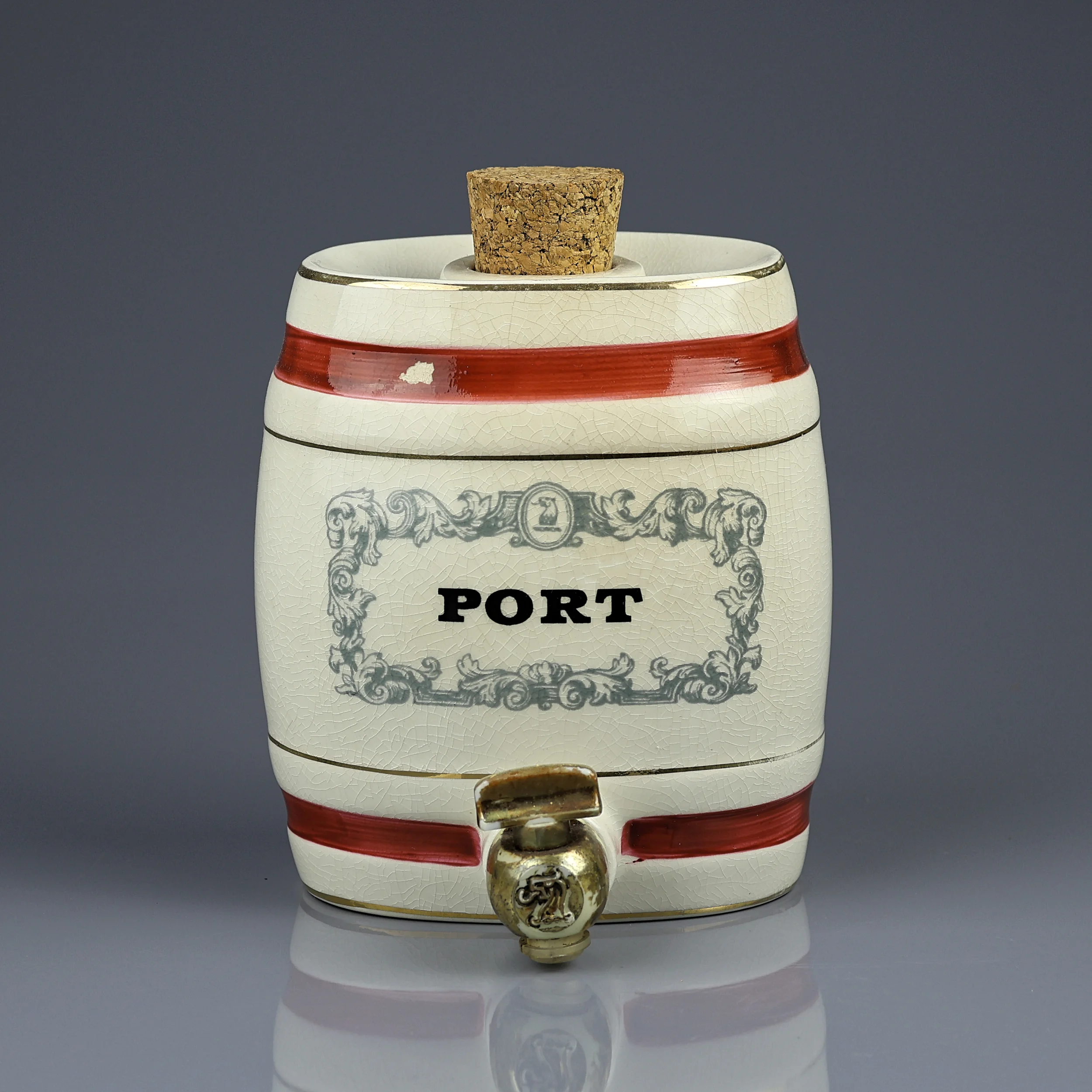Винтажный керамический бочонок для портвейна Англия Wade Pottery Port по заказу W & A Gilbey