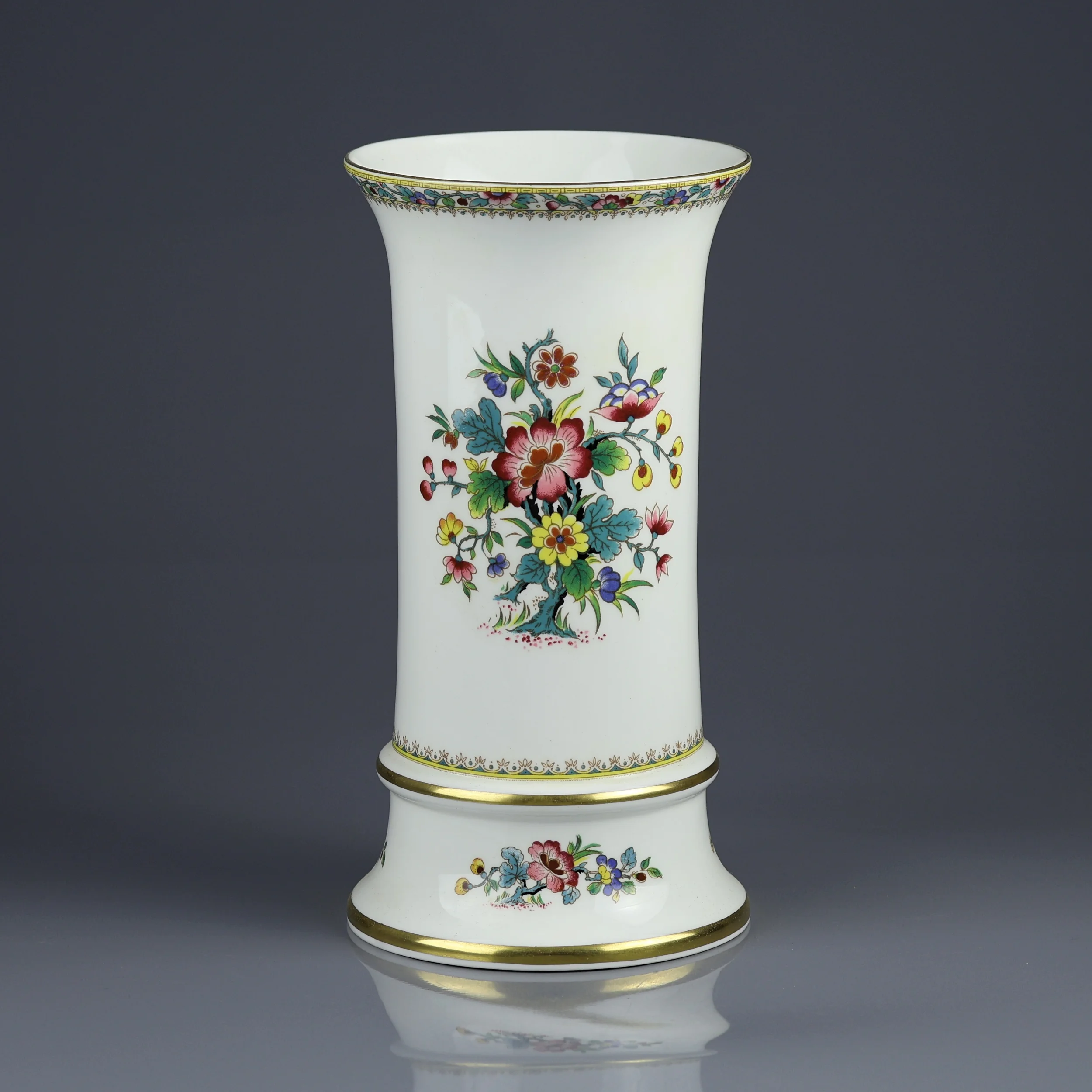 Винтажная фарфоровая английская ваза Coalport Ming Rose Bone China
