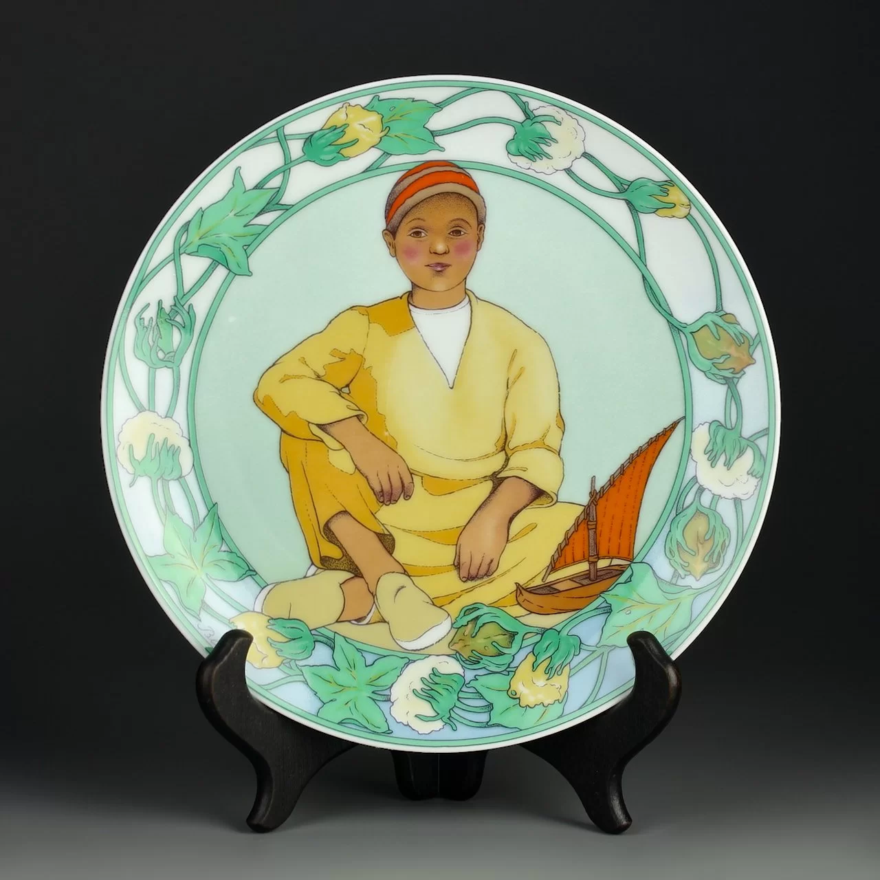 Тарелка винтажная декоративная настенная Фарфор Дети Villeroy & Boch Heinrich Children of the World Egypt №11 unicef
