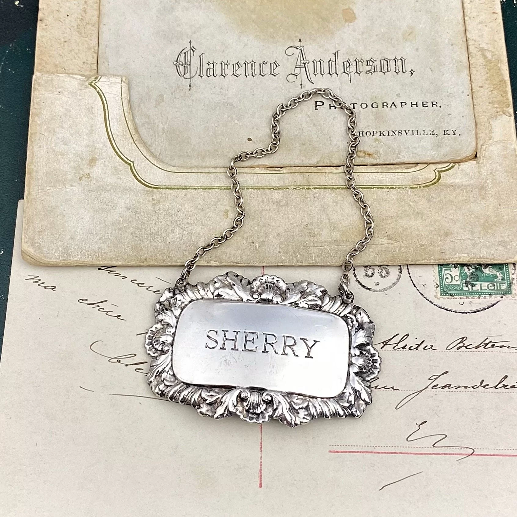 Винтажный английский лейбл Sherry для графина декантера бутылки вина херес шерри