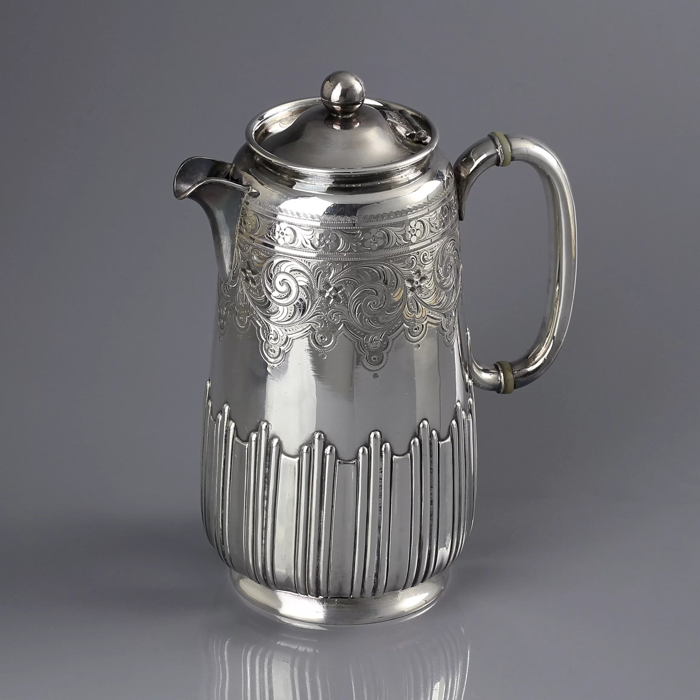 Антикварный большой английский кофейник James Dixon & Sons