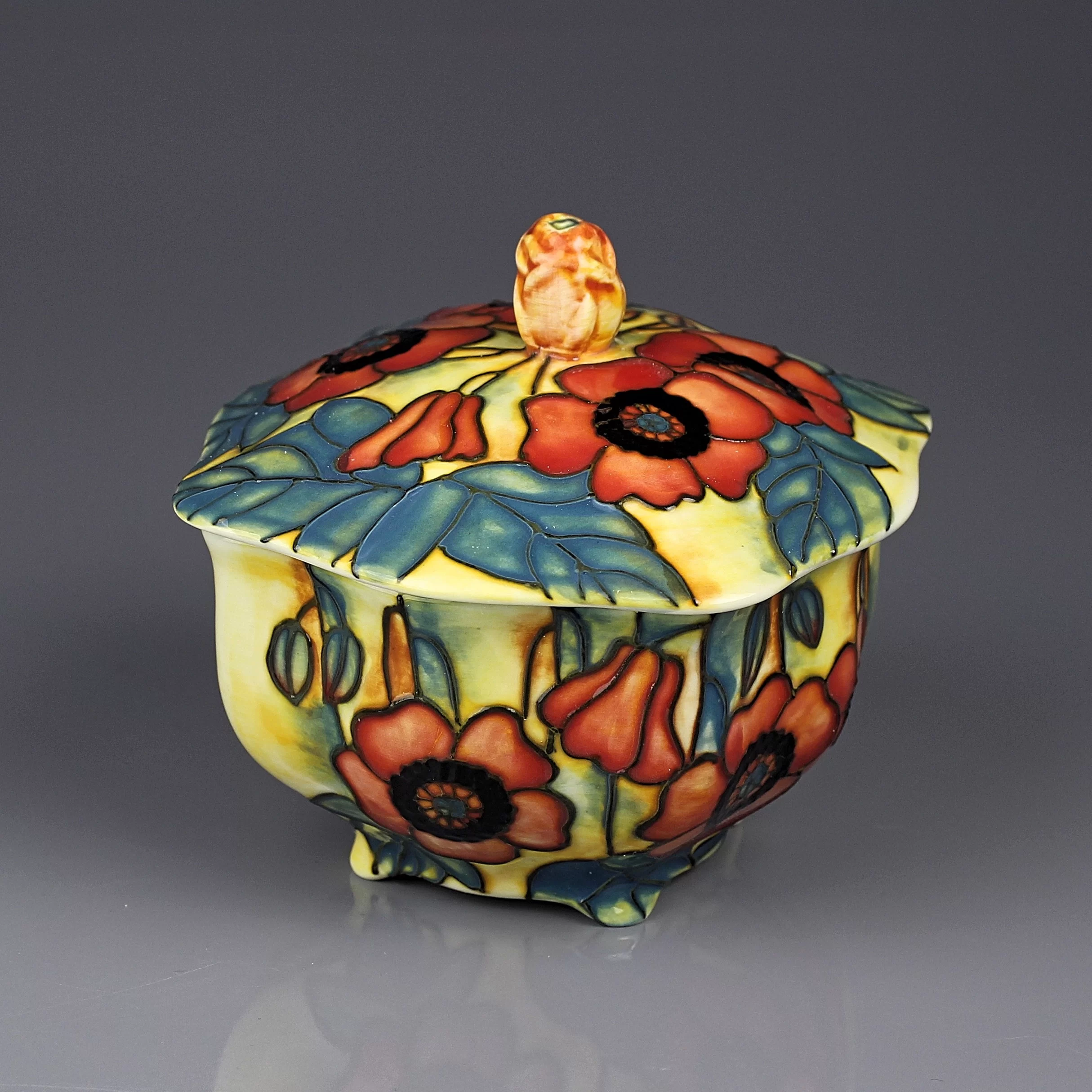 Винтажная английская шкатулка Маки Old Tupton Ware Red Poppy