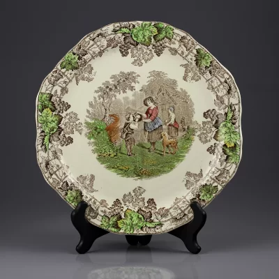 Винтажная английская тарелка для тостов и сэндвичей Spode Copeland Byron Series №2