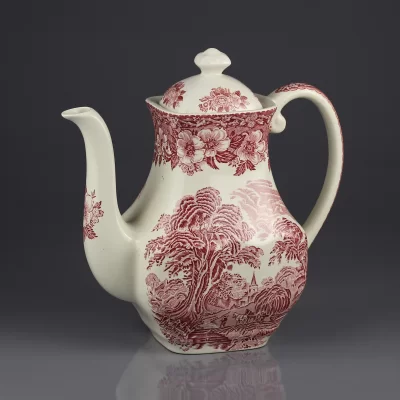 Винтажный кофейник с сельским пейзажем Woodland Enoch Wedgwood (Tunstall) Ltd Англия
