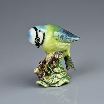 Винтажная керамическая статуэтка Синица Blue Tit Англия Beswick 992 Arthur Gredington