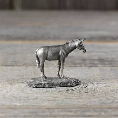 Винтажная оловянная фигурка мула Franklin Mint Fine Pewter