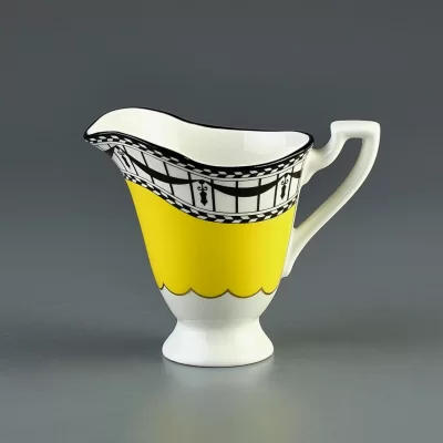 Винтажный английский кувшин для сливок Royal Worcester Rail And Chain 1920 Historical Jug Collection